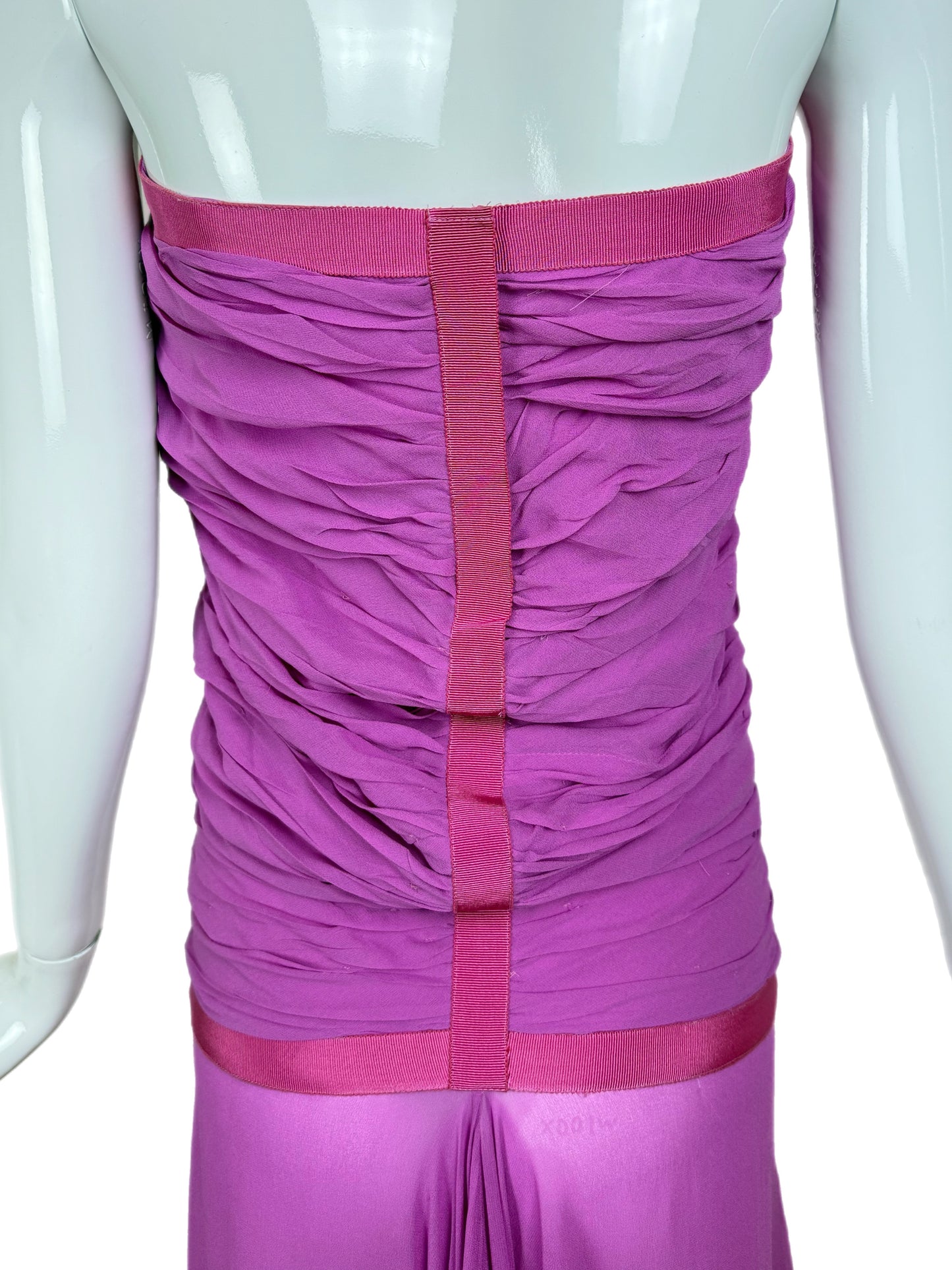 EMANUEL UNGARO 2000's Vintage Silk Fuchsia (Maxi) Dress