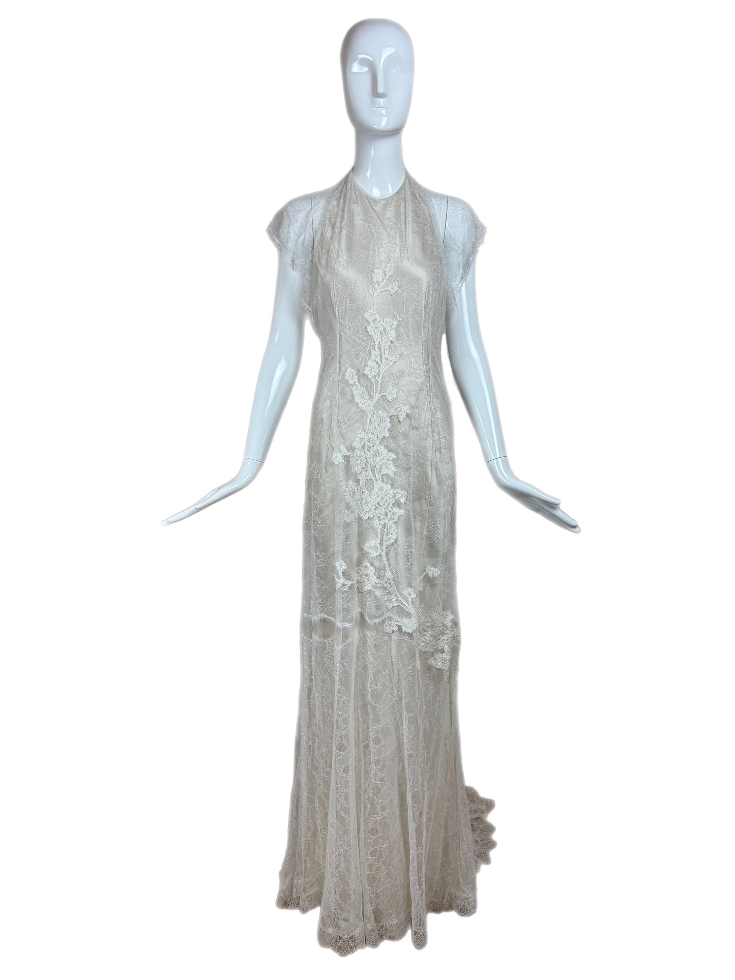 DAVID FIELDEN 2017 Runway Sample Ivory Lace Bridal Gown