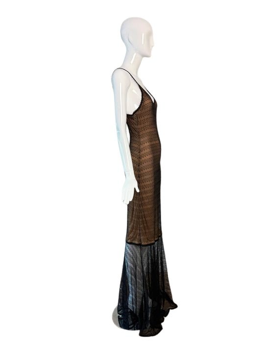 Vintage 90s runway Herve Leger maxi dress