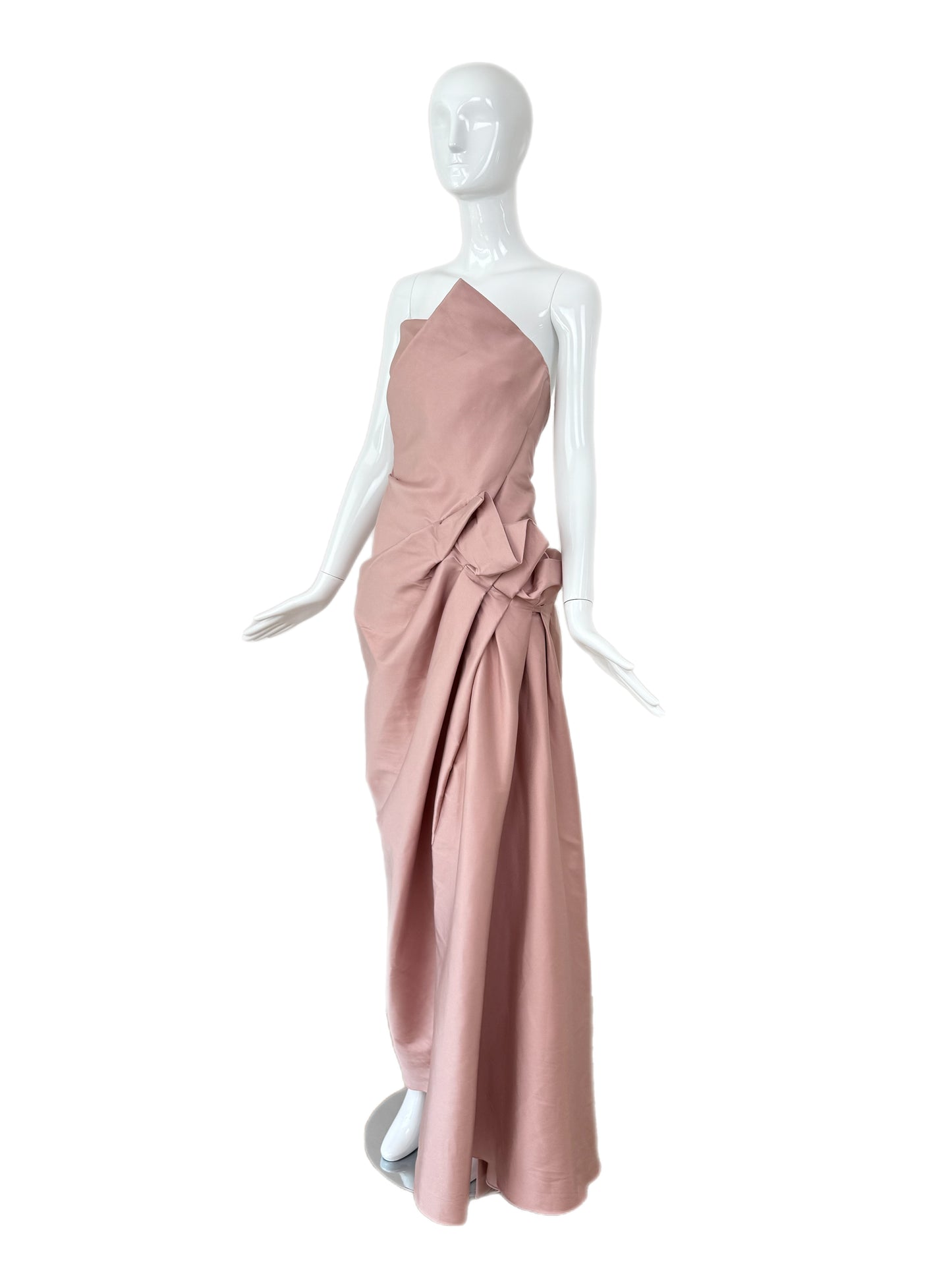 DONNA KARAN 2009 Vintage Pink Silk Evening Gown