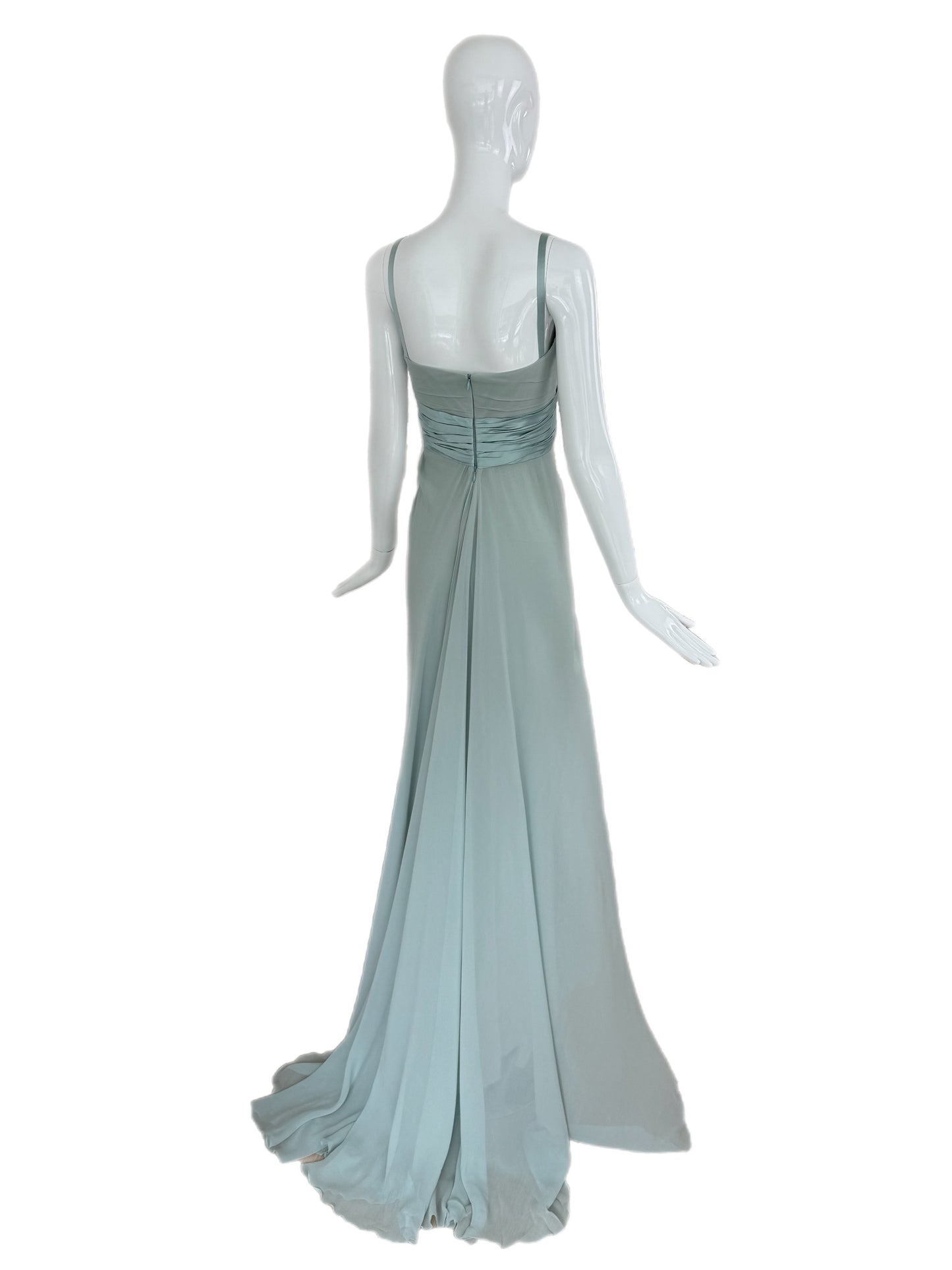 ELIE SAAB 2008 Vintage Blue Silk Ethereal Evening Gown