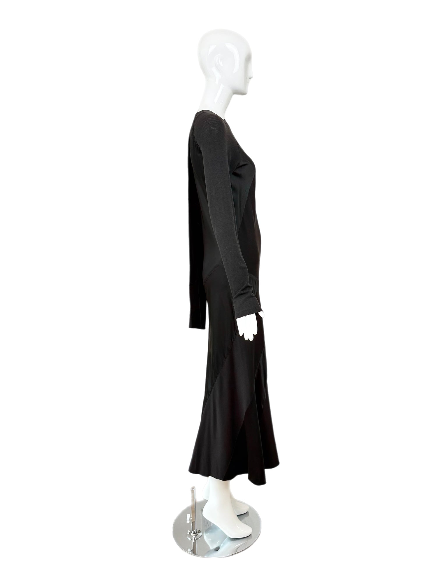 DONNA KARAN 2002 Vintage Black Long Cut-Out Dress