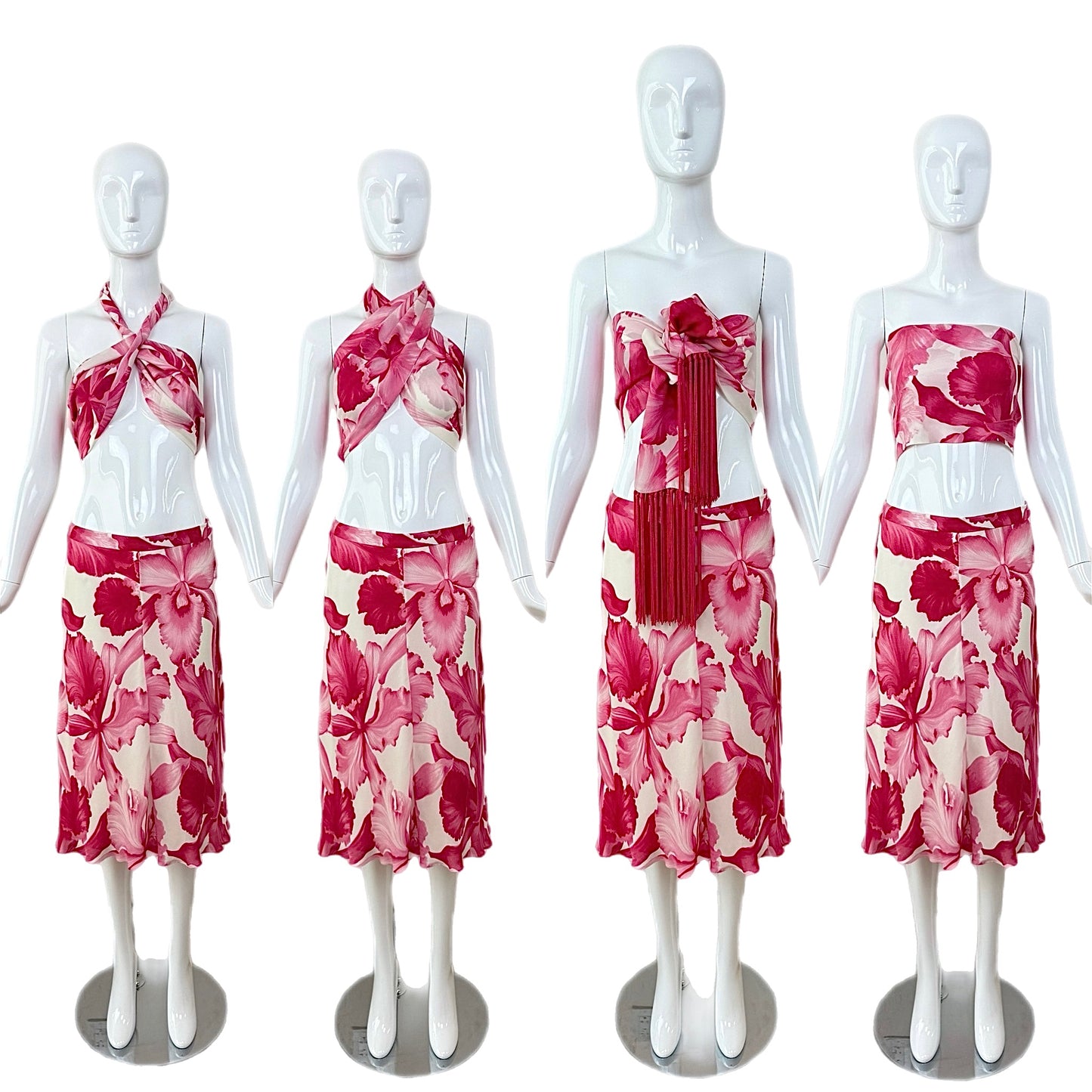 CELINE by MICHAEL KORS 2004 Vintage Runway Floral Skirt Set