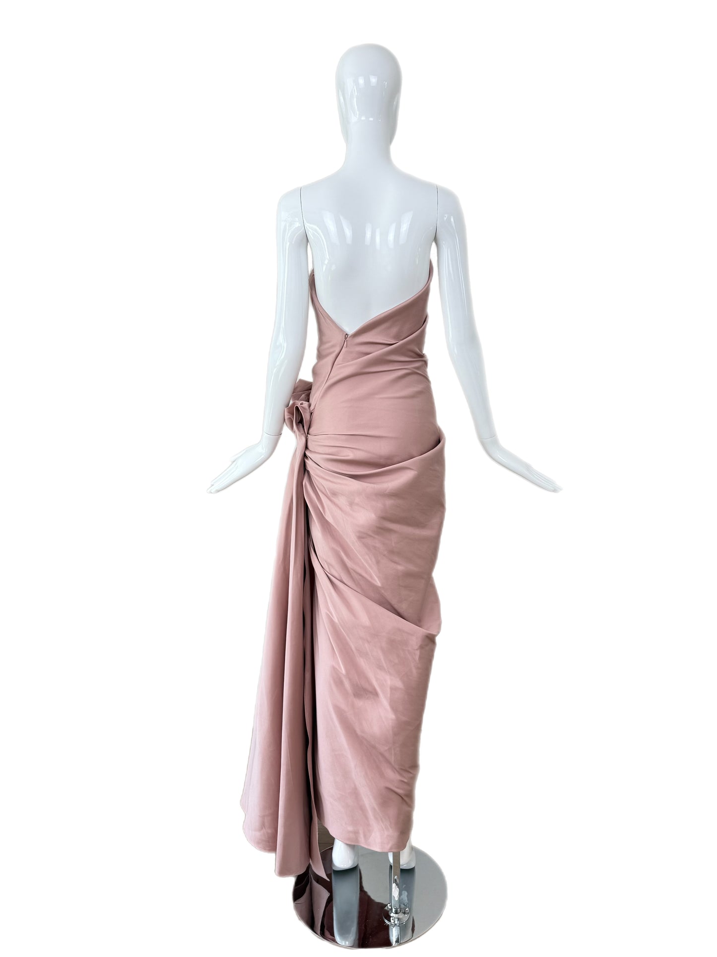 DONNA KARAN 2009 Vintage Pink Silk Evening Gown