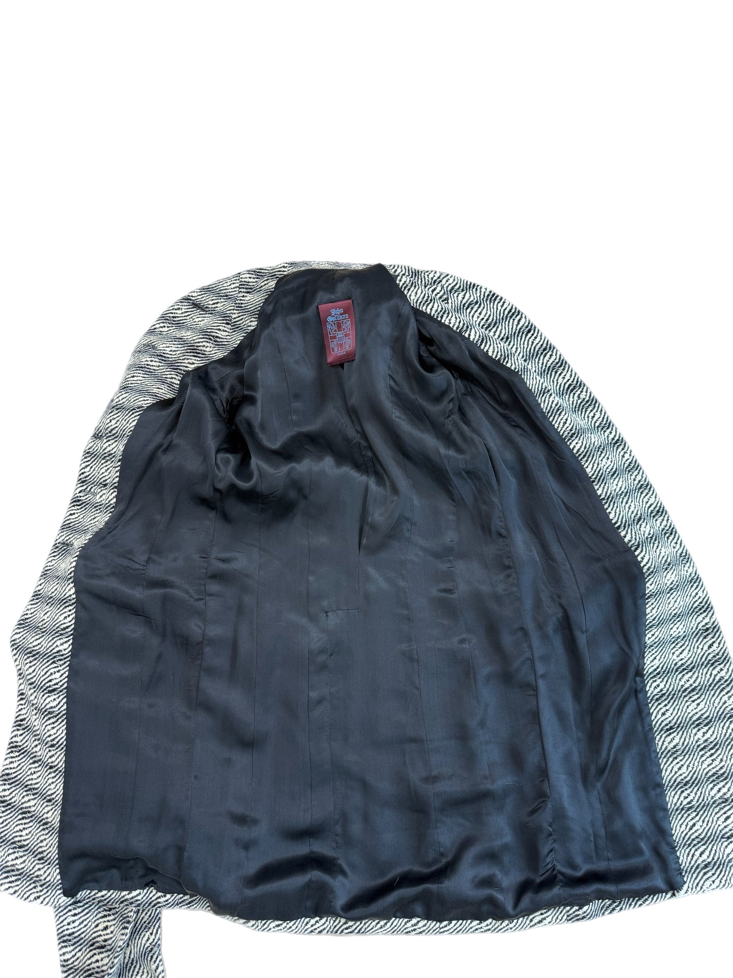 JOHN GALLIANO 1999 Vintage Wool Coat w. Oversized Scarf