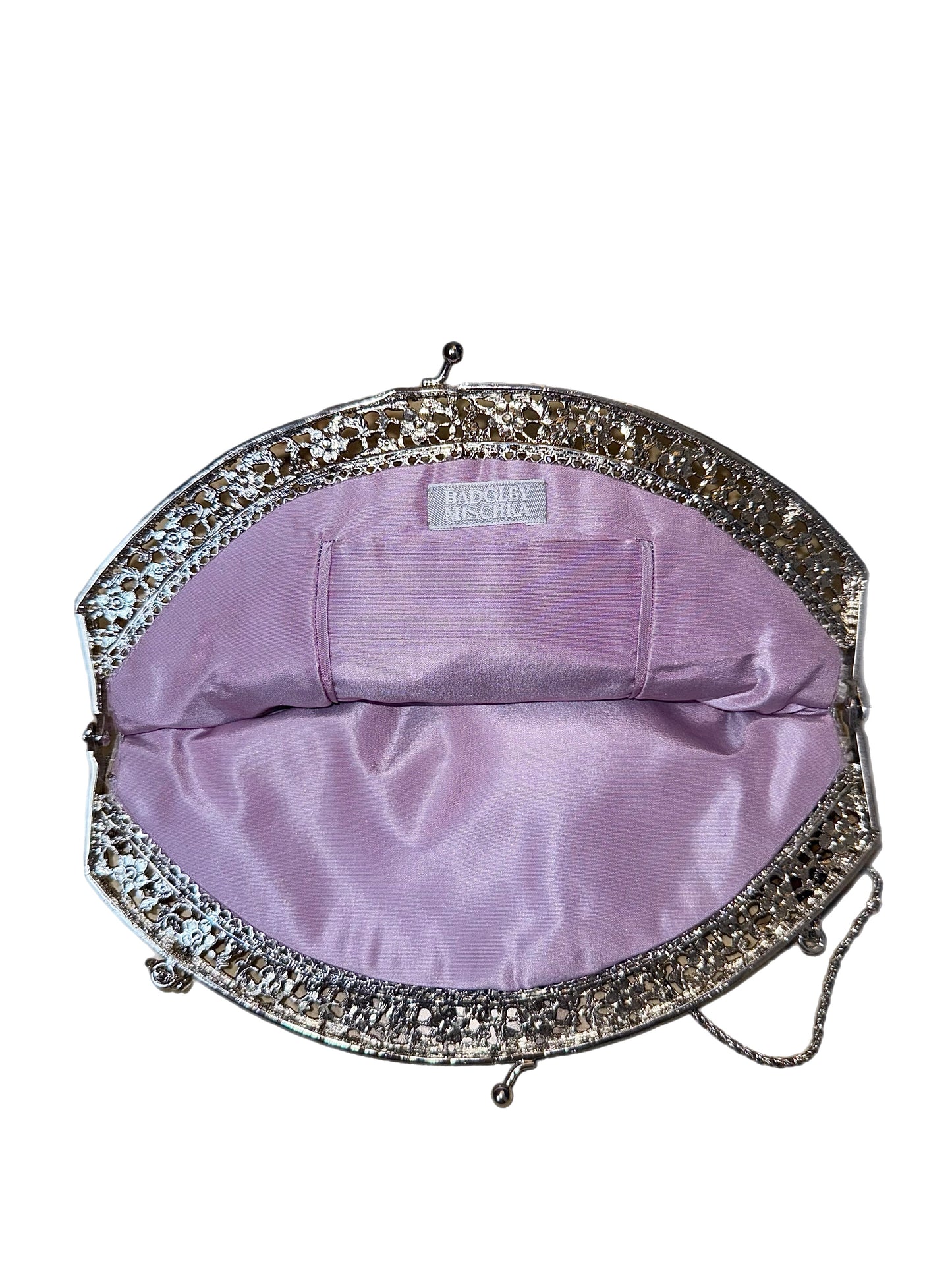 BADGLEY MISCHKA Vintage Iridescent Lilac Beaded Evening Bag