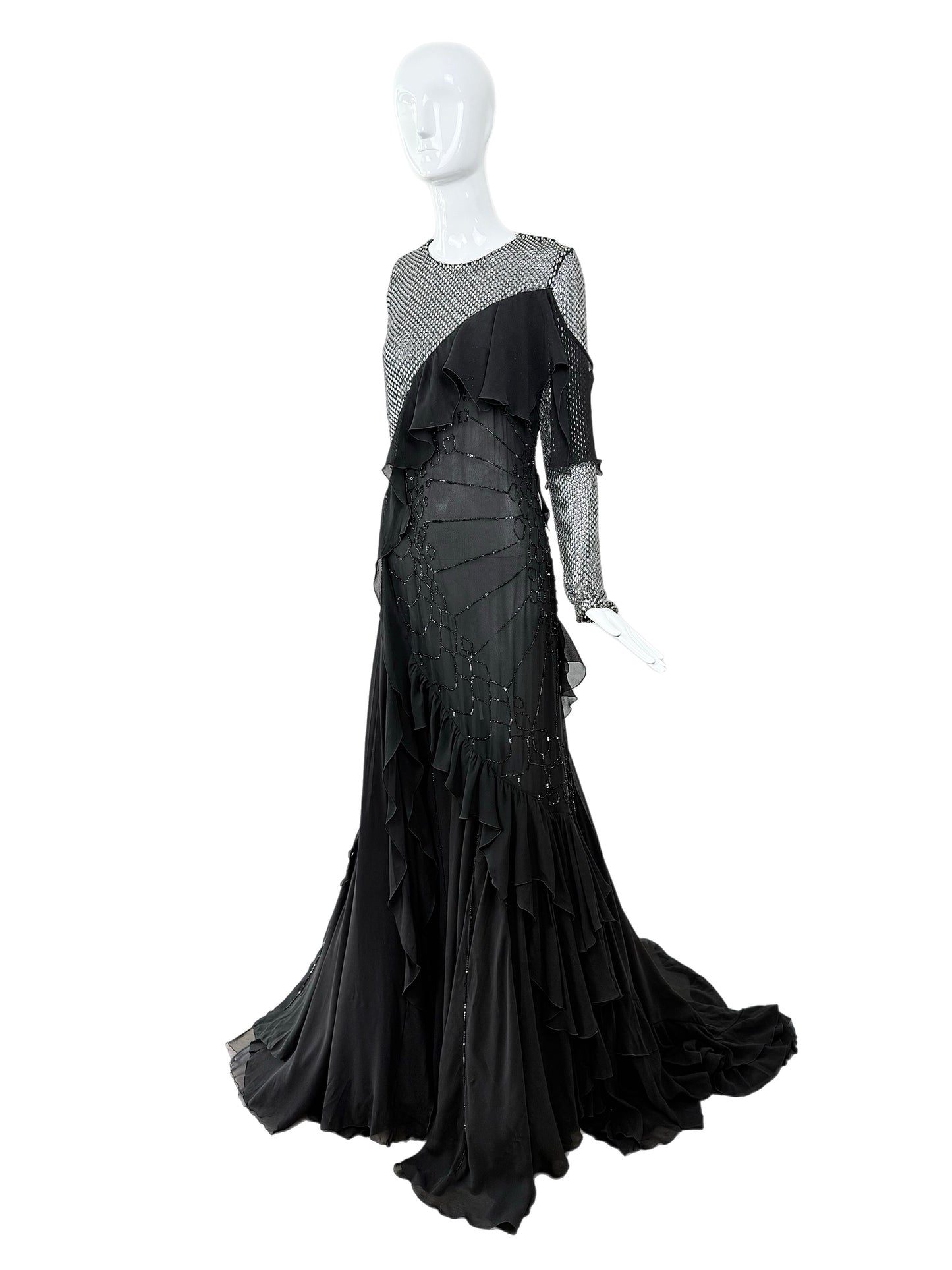 ROBERTO CAVALLI 2018 Crystal Embellished Ball Gown
