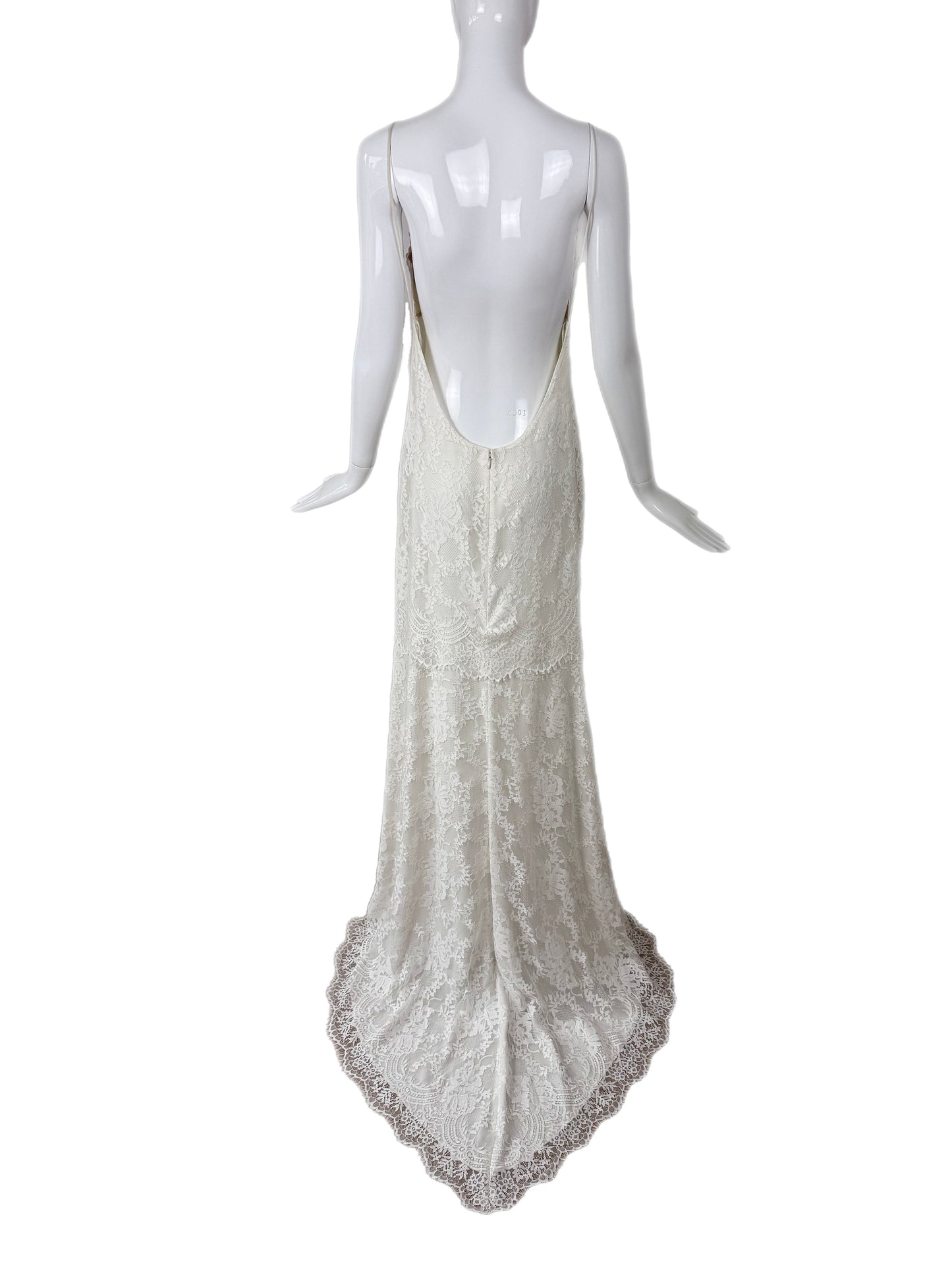 CLAIRE PETTIBONE 2017 Sample Ivory Lace Bridal Gown