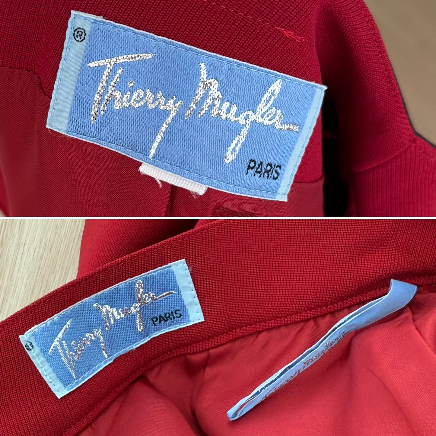 THIERRY MUGLER 80s/90s Vintage Cut-Out Skirt Suit