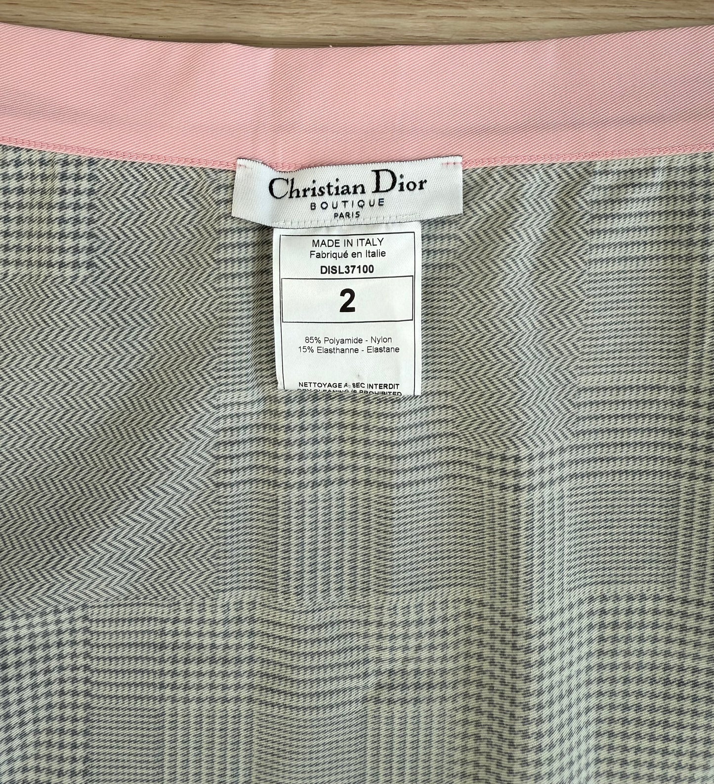 DIOR by JOHN GALLIANO c.'02 Vintage Houndstooth Gingham Cover-Up