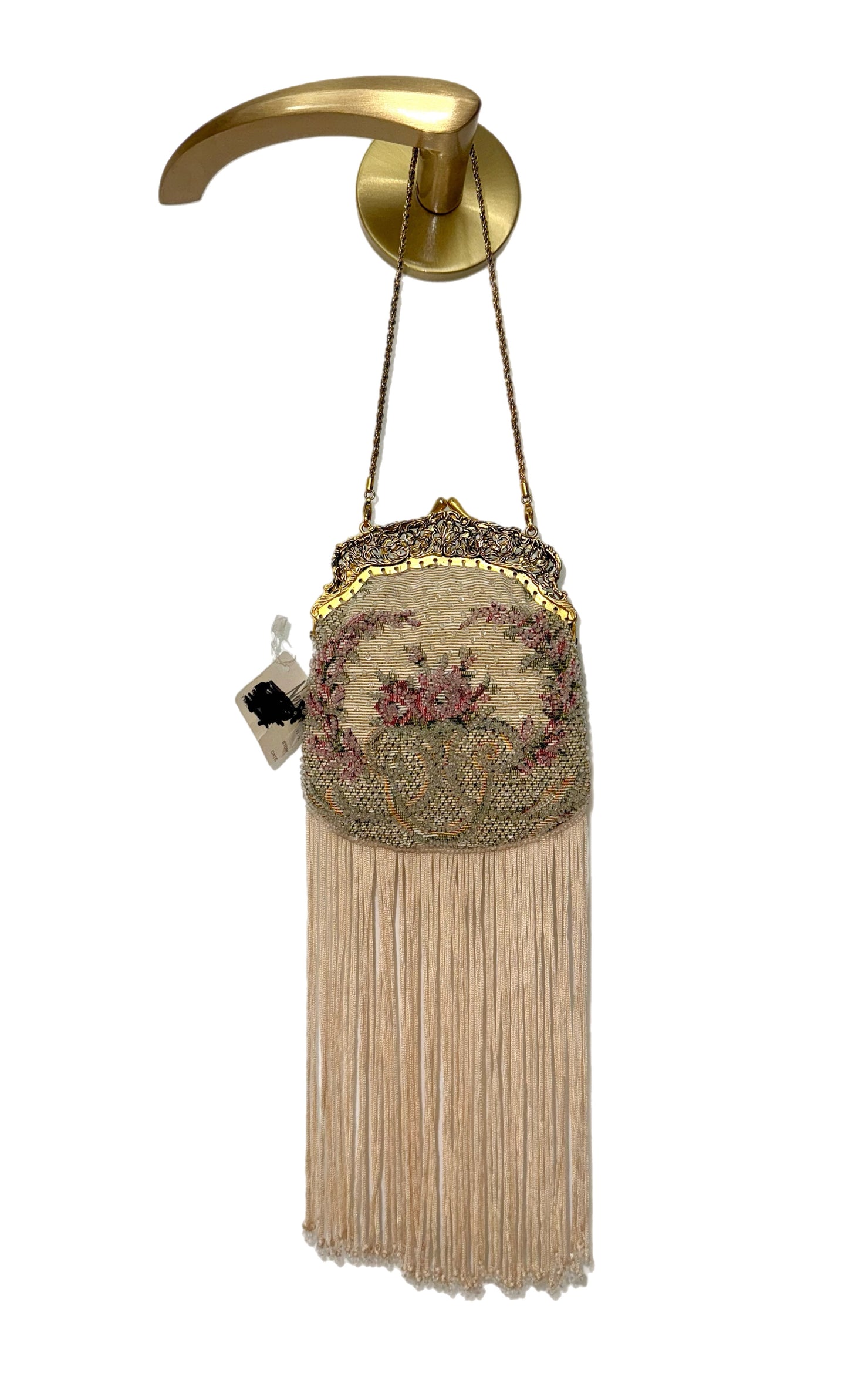 BADGLEY MISCHKA Vintage Embroidered Evening Beaded Bag