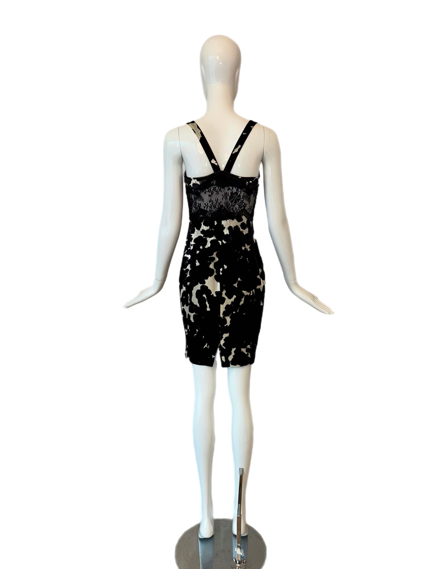 VERSACE 2005 Vintage Cow Print Lace Dress