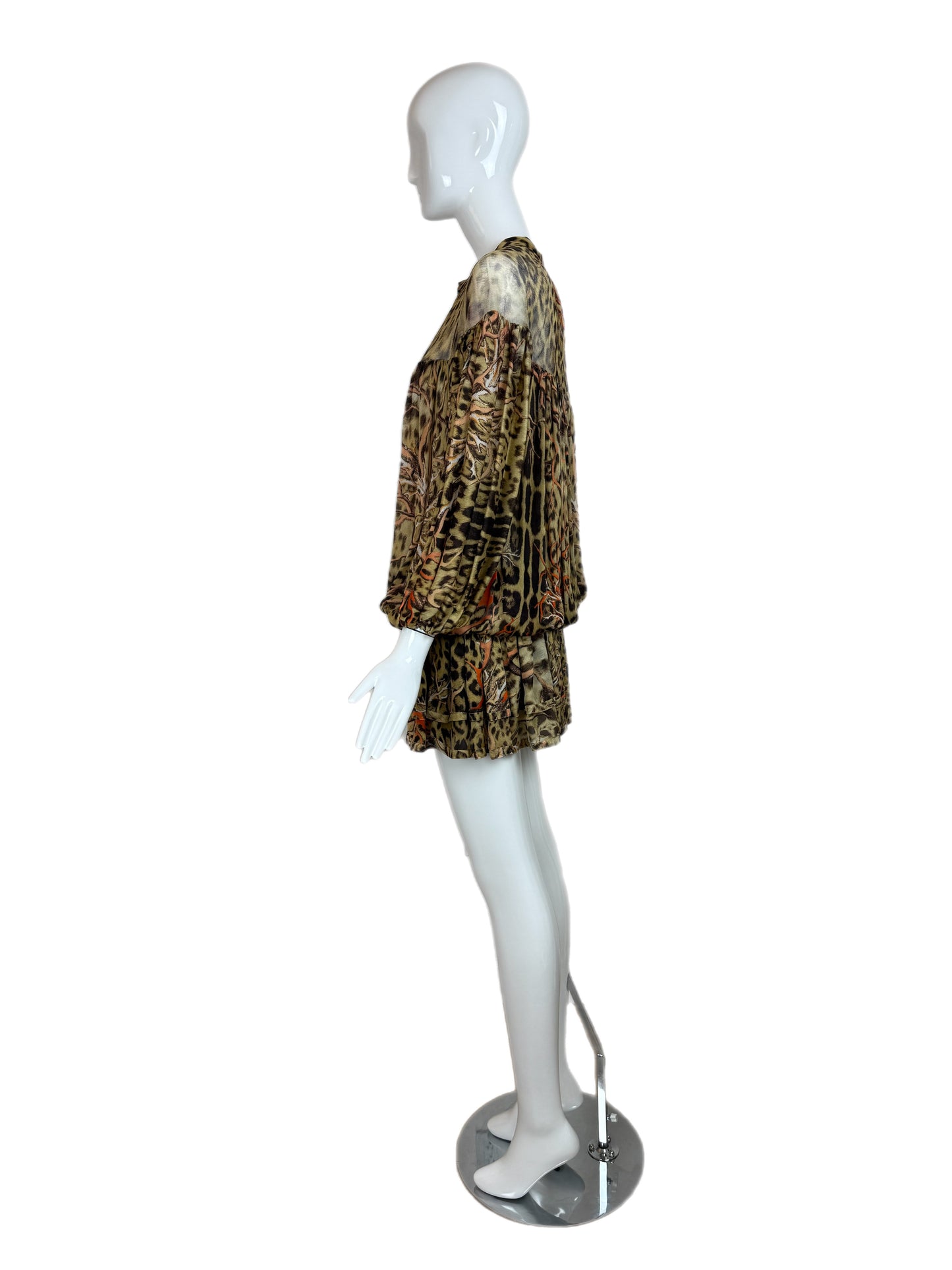 ROBERTO CAVALLI 2005 Vintage Silk Runway Mini Dress