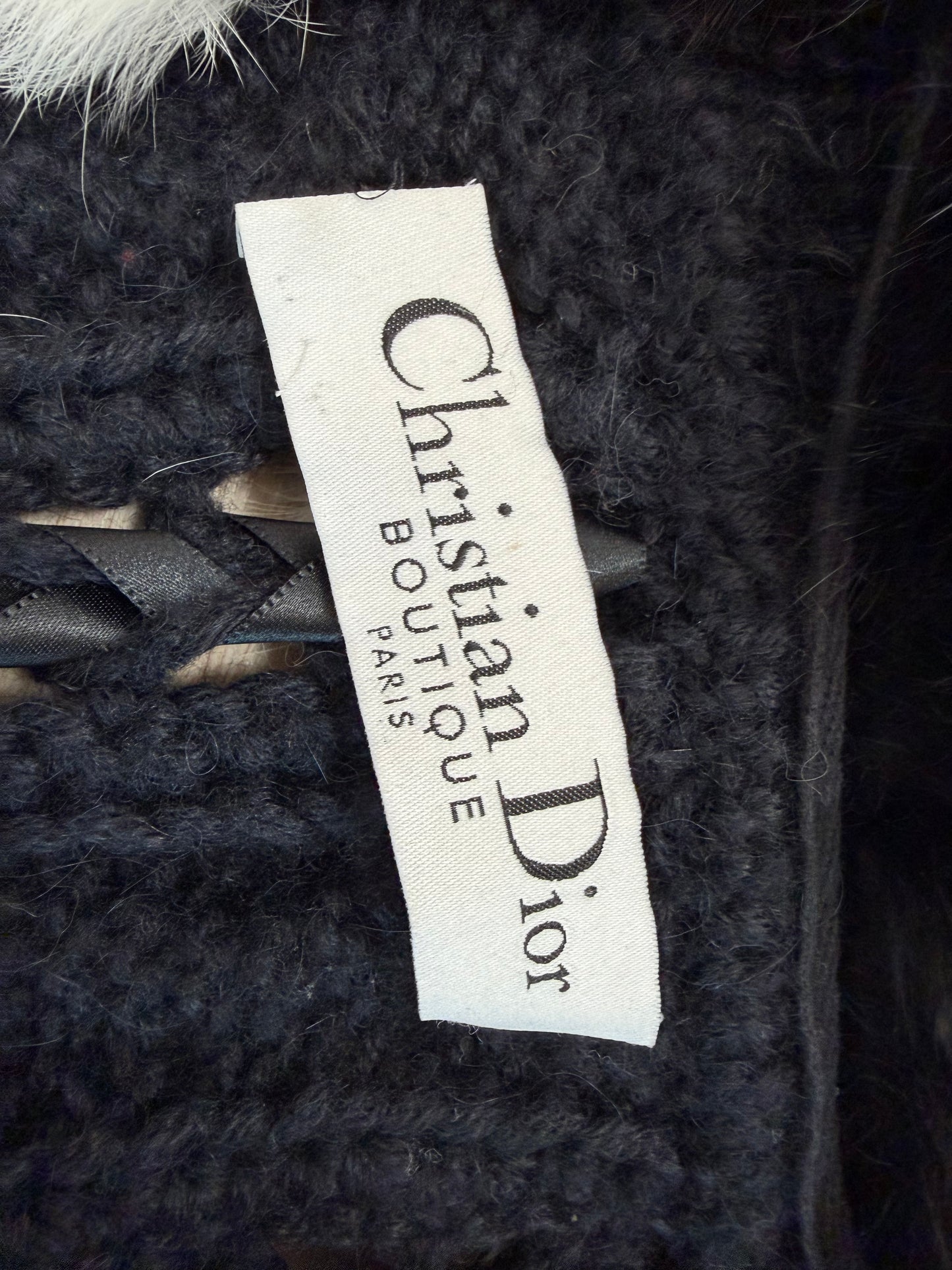 DIOR by JOHN GALLIANO (USA ONLY) Vintage Black & White Fur Knitwear