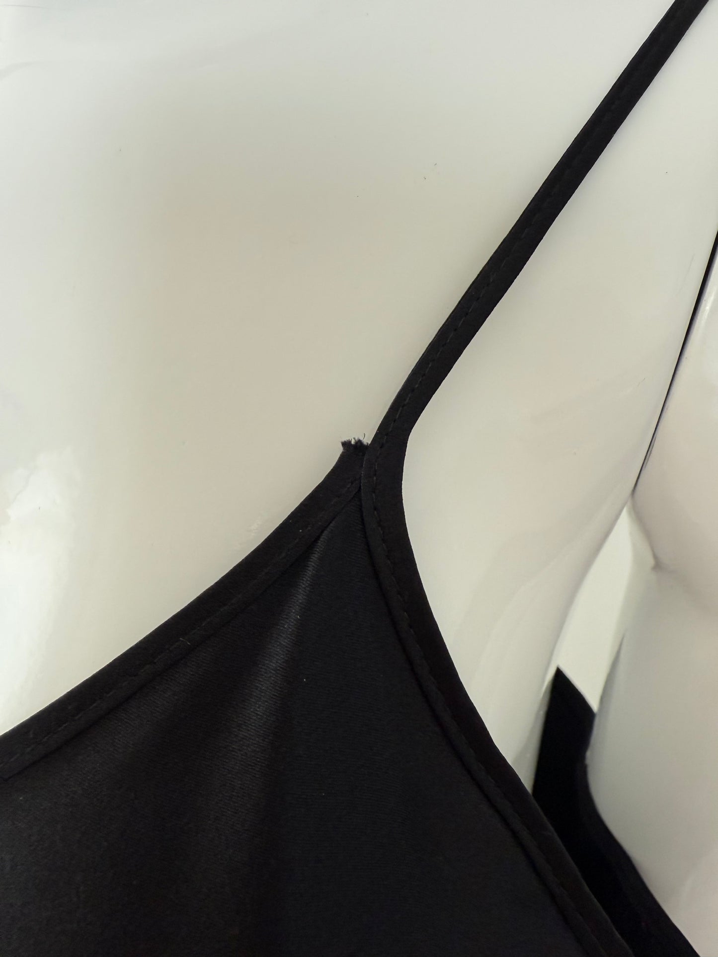 LES HABITUDES 90's Vintage Silk Black Slip Maxi Dress