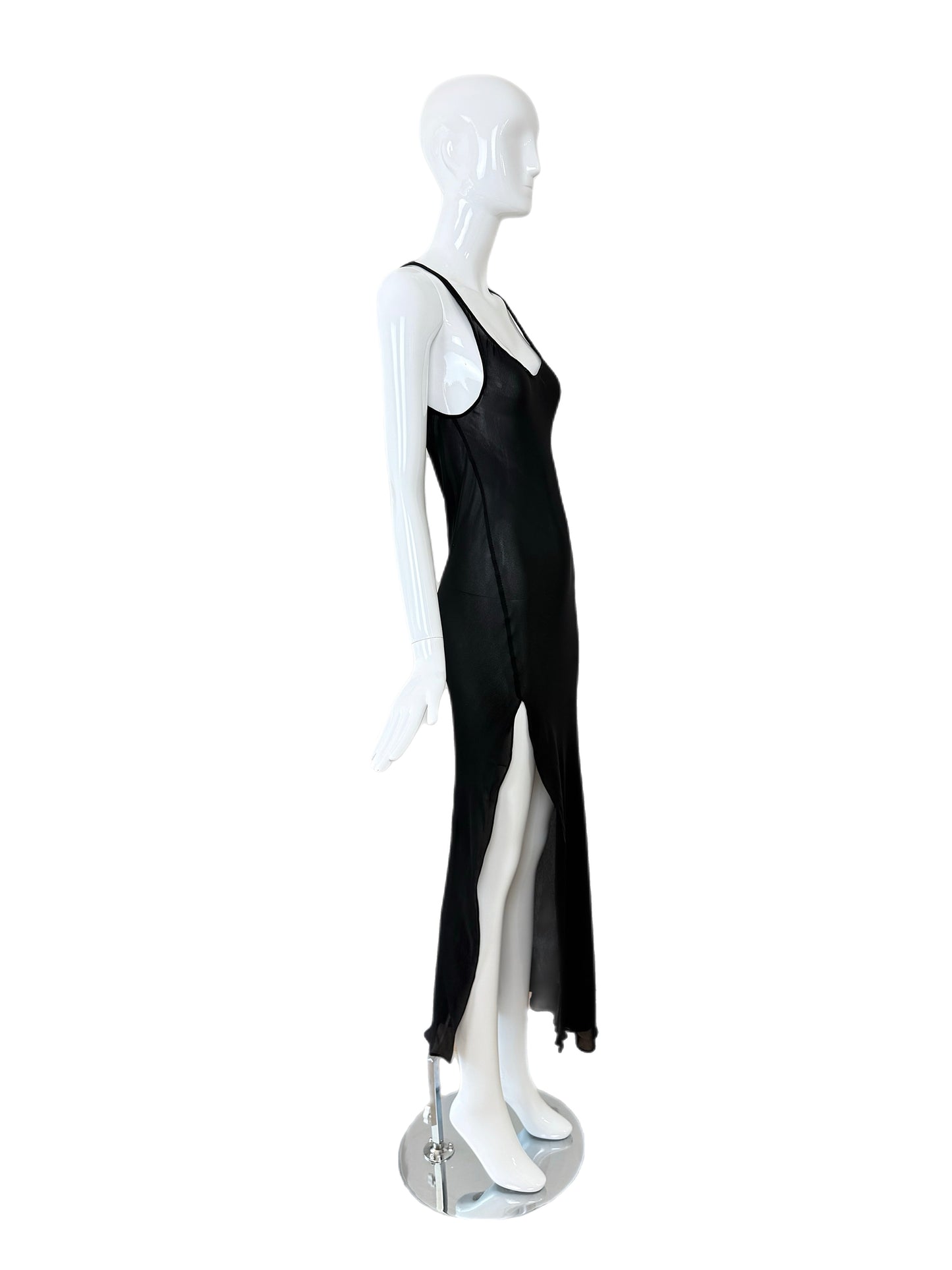 CALVIN KLEIN COLLECTION 90's Vintage Silk Sheer Long Dress