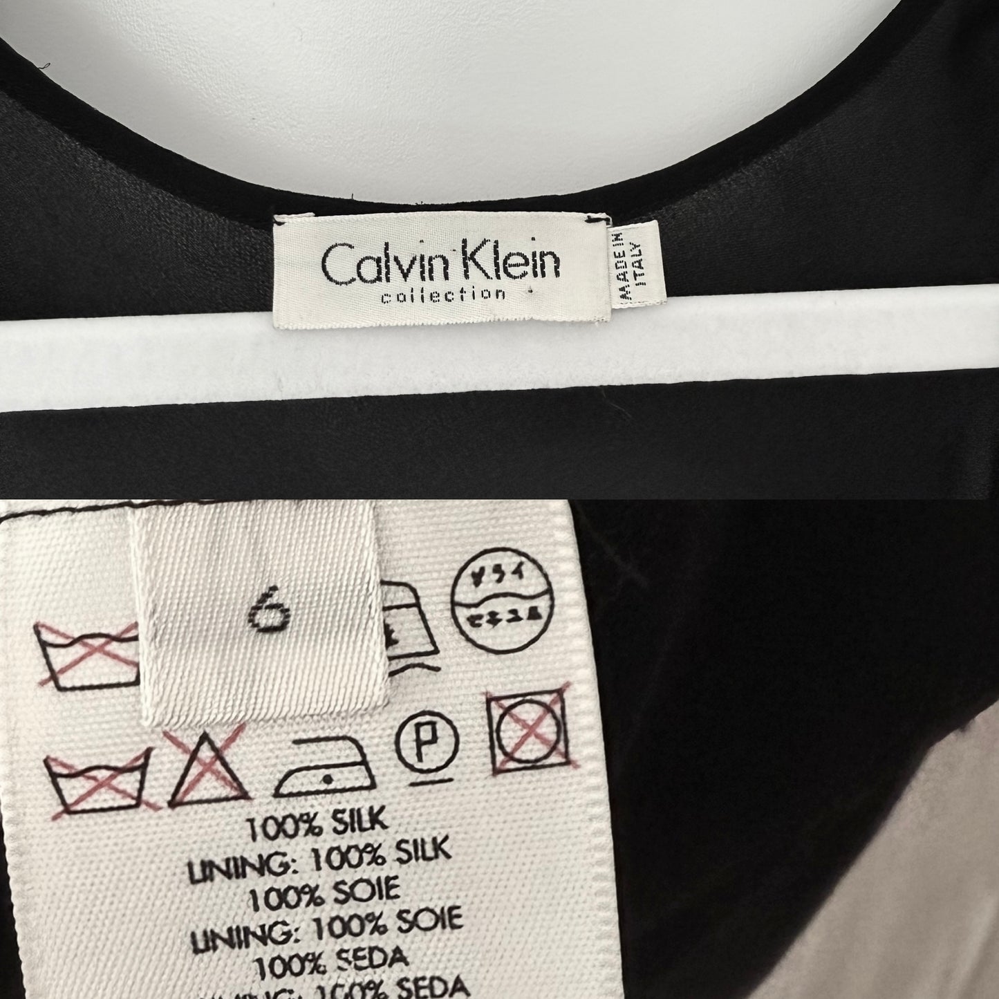 CALVIN KLEIN COLLECTION 90's Vintage Silk Sheer Long Dress