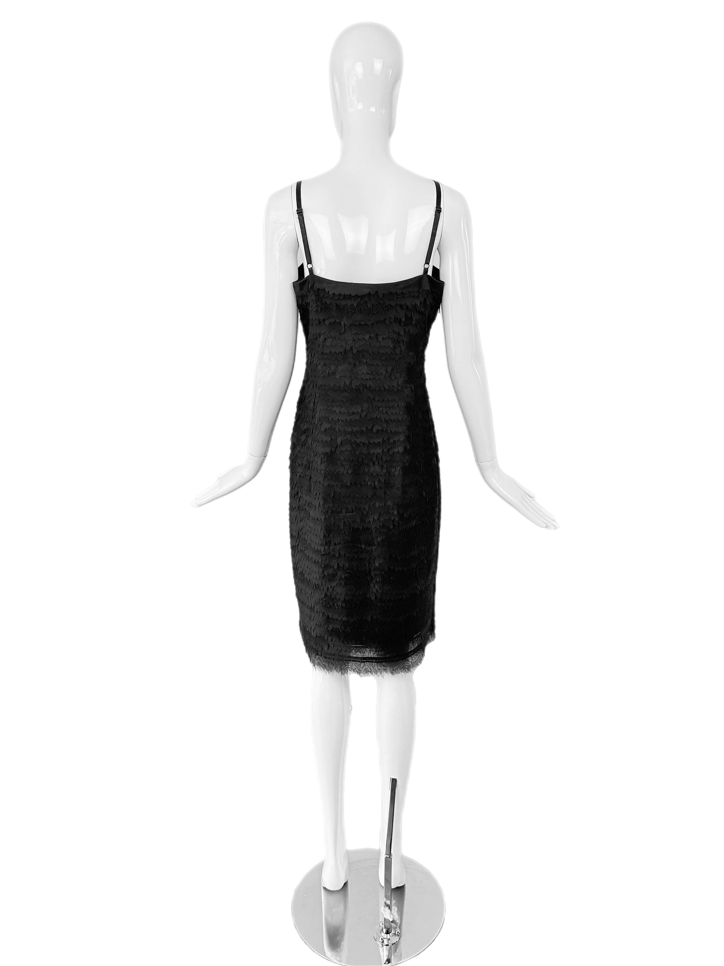 HERVE LEGER 90's Black Textured Cocktail Dress