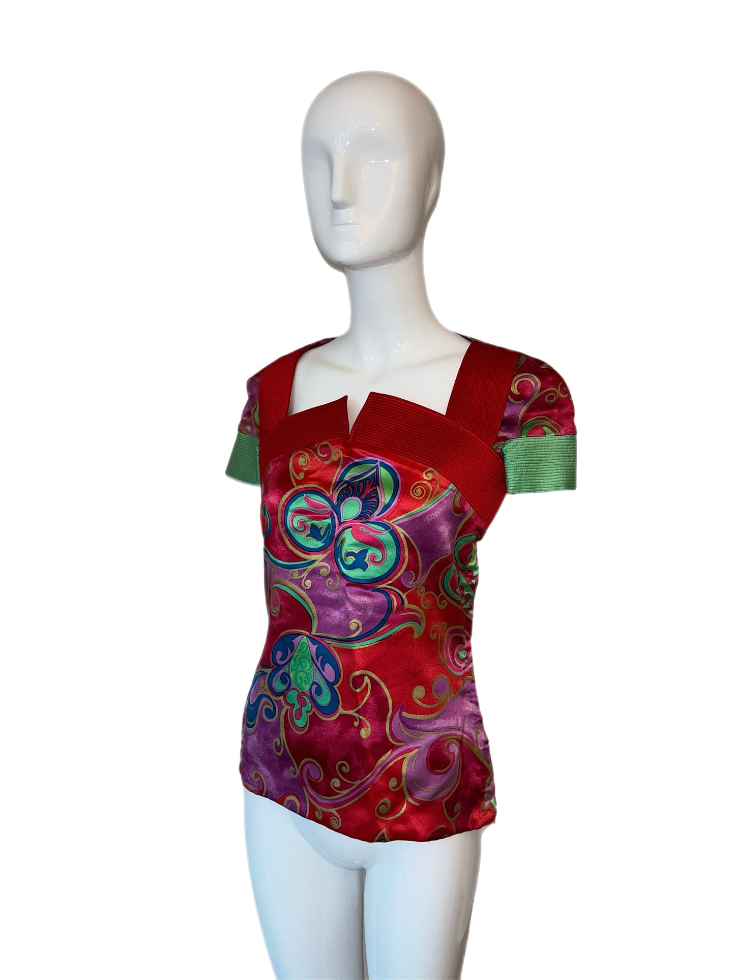 ATELIER VERSACE 1990's Vintage Silk Blouse