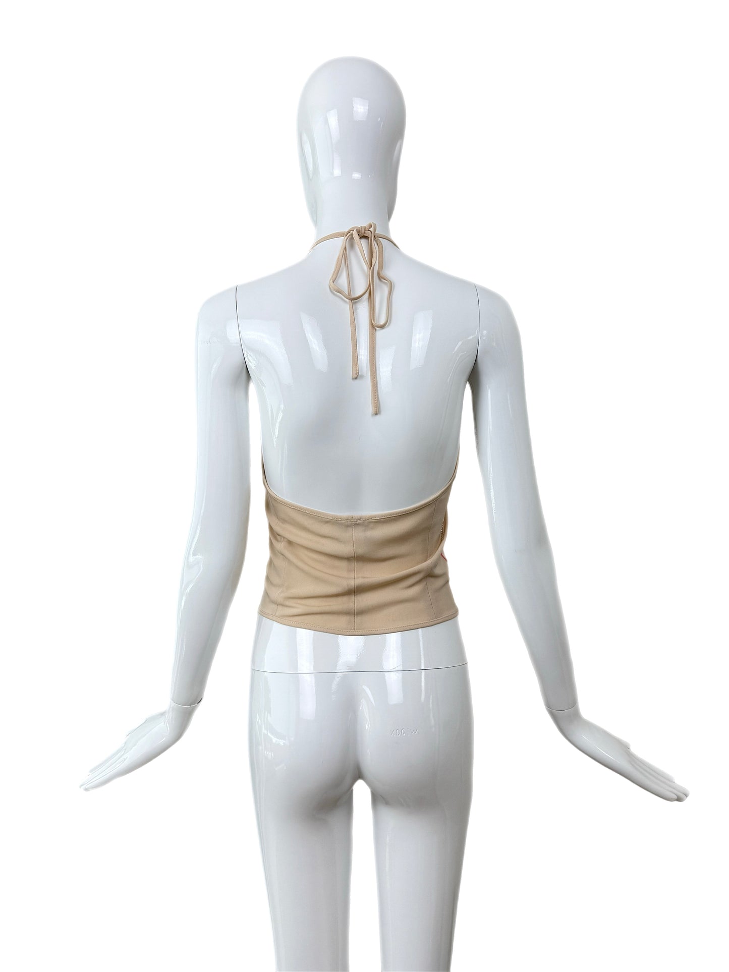 HERVE LEGER 90's Vintage Embellished Halter Top