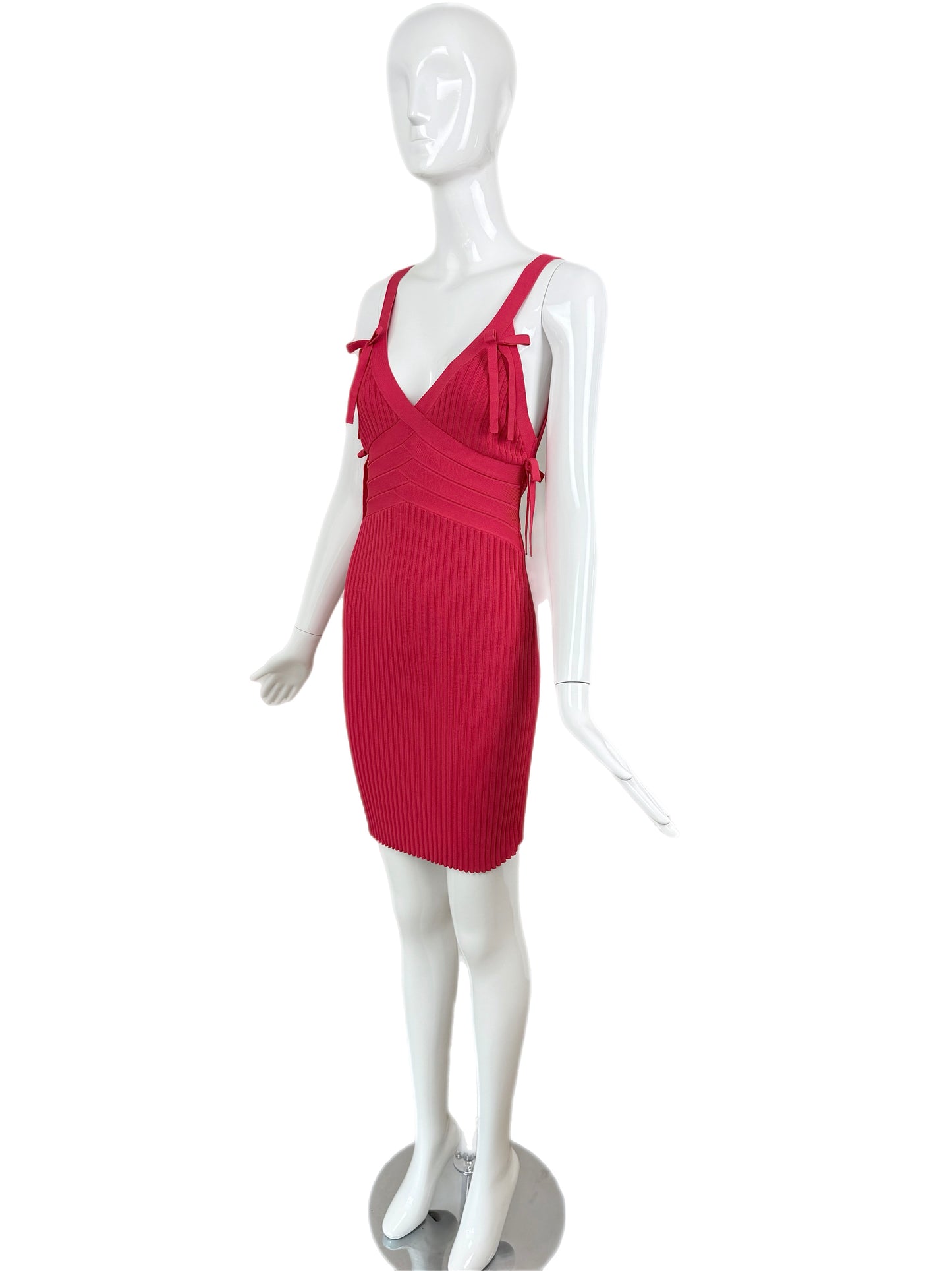 HERVE LEGER 90's Vintage Pink Backless Mini Dress