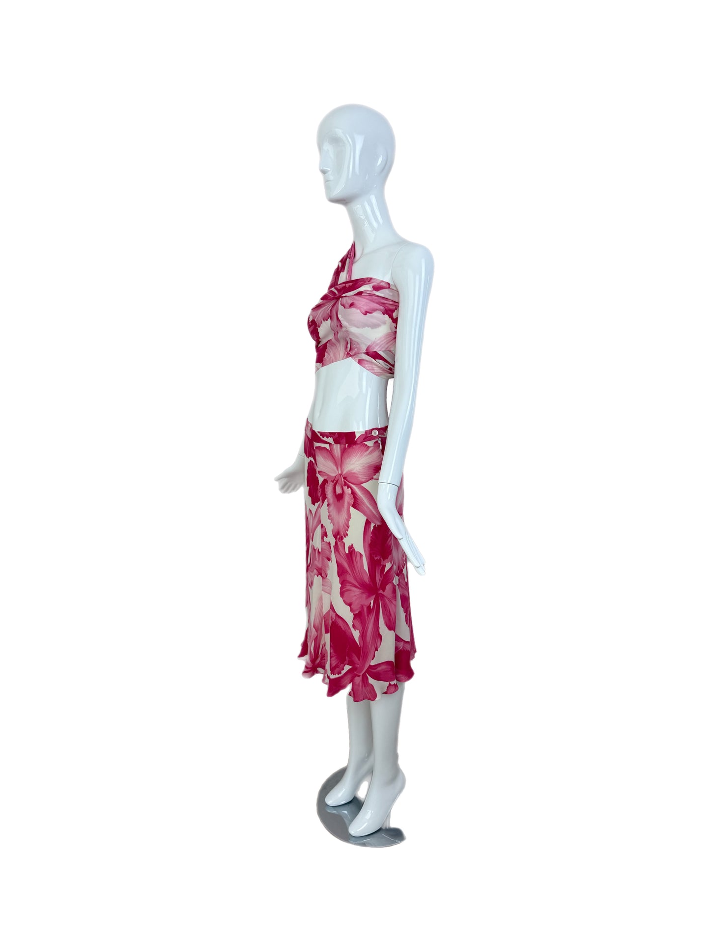 CELINE by MICHAEL KORS 2004 Vintage Runway Floral Skirt Set