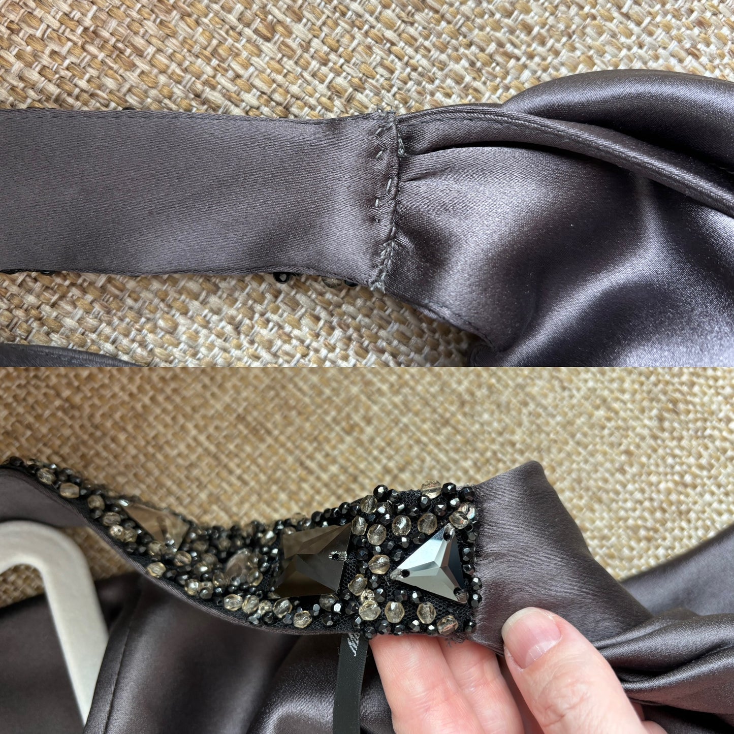 MONIQUE LHUILLIER Silk Embellished Gown