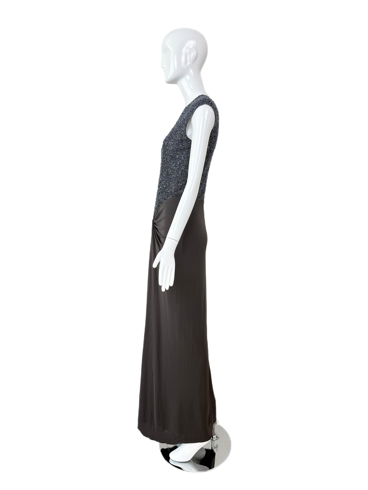 RANDOLPH DUKE 2000 Vintage Runway Beaded Evening Gown