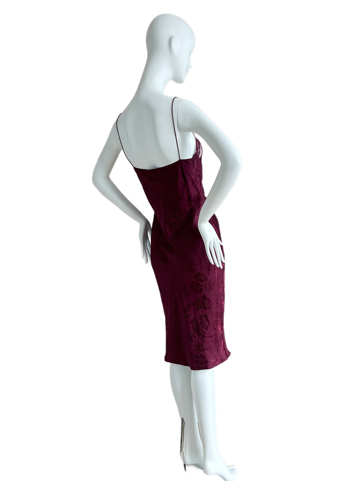 DIOR by JOHN GALLIANO 2005 Vintage Silk Burgundy Dress