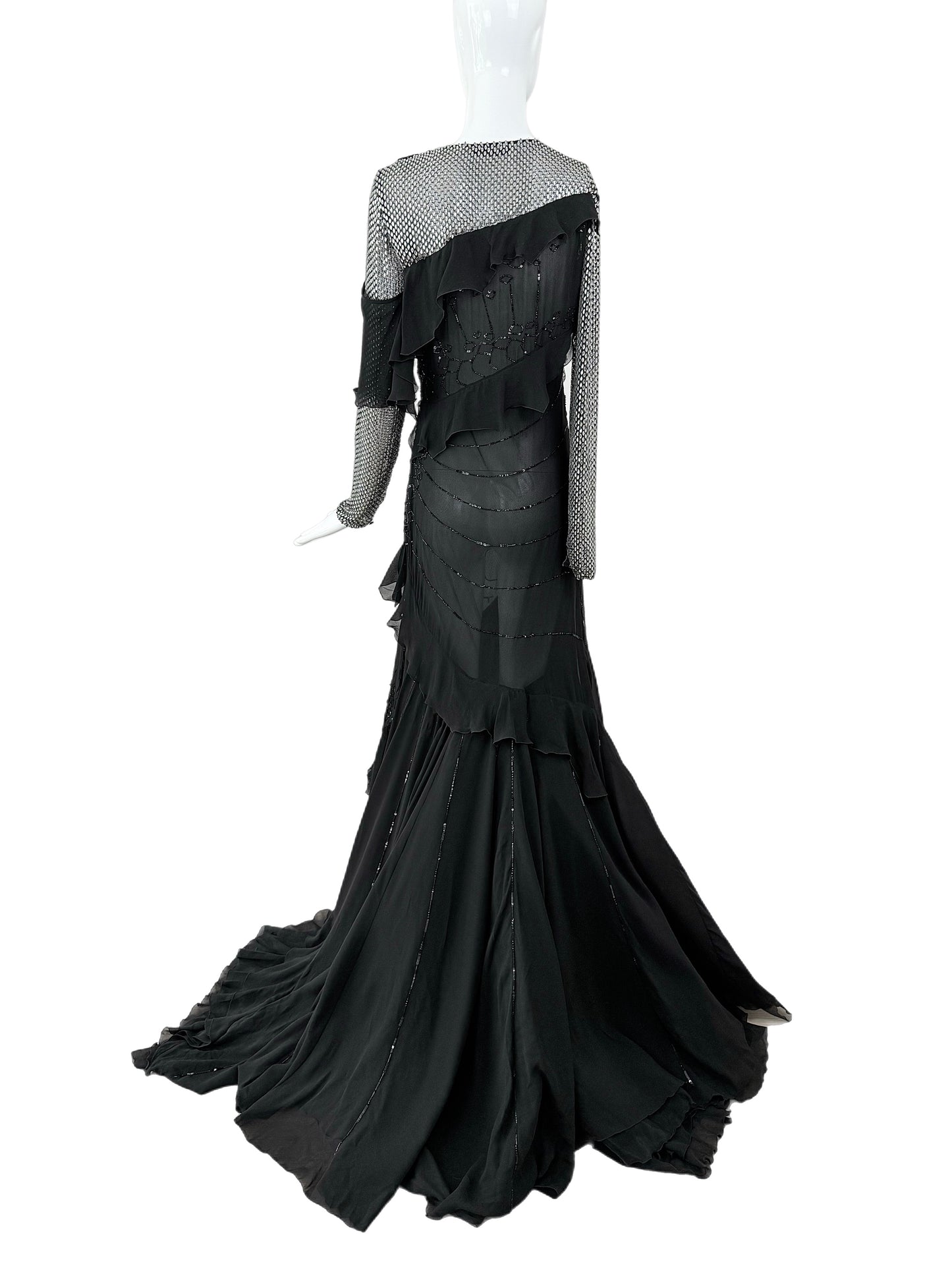ROBERTO CAVALLI 2018 Crystal Embellished Ball Gown