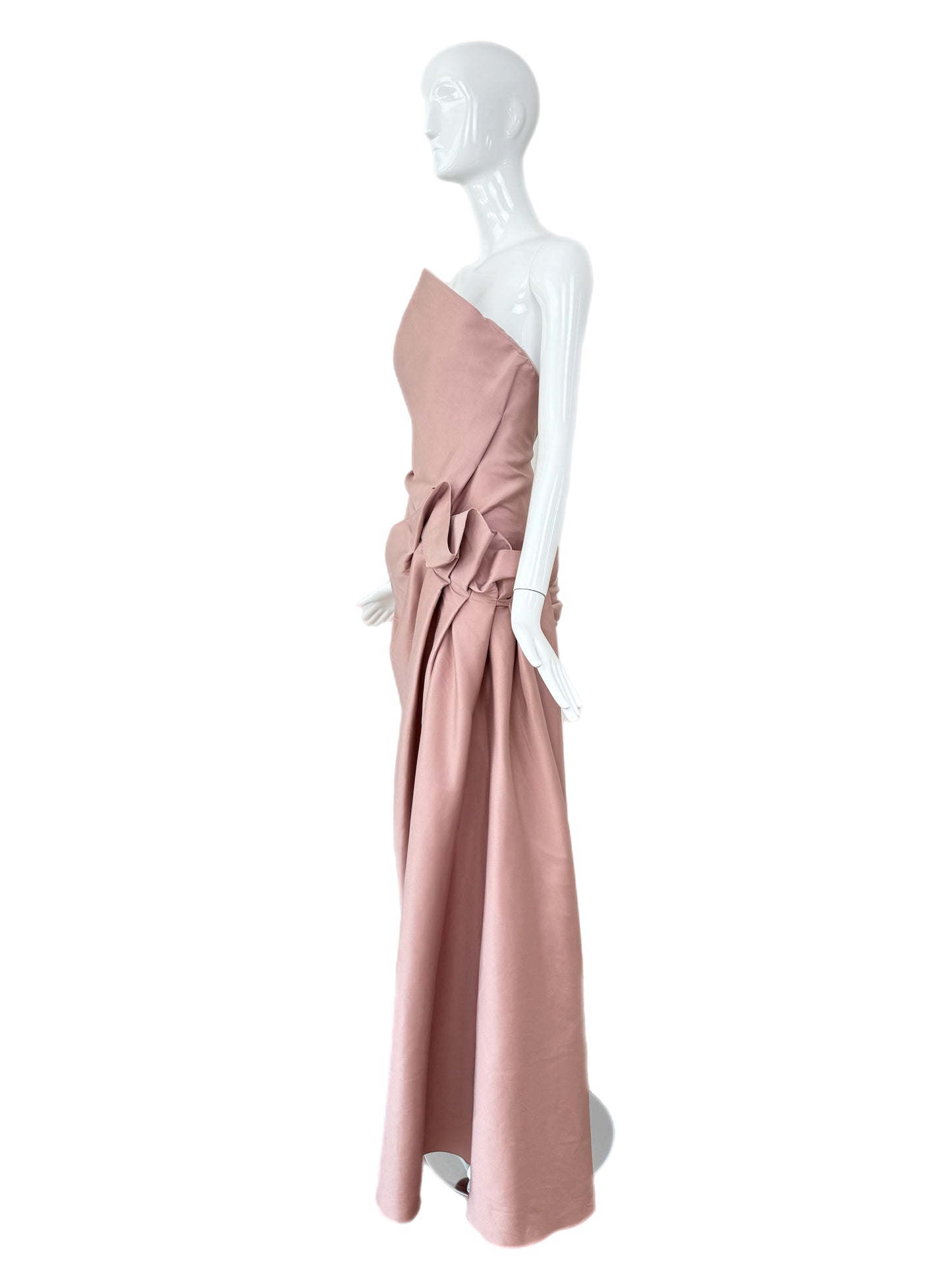 DONNA KARAN 2009 Vintage Pink Silk Evening Gown