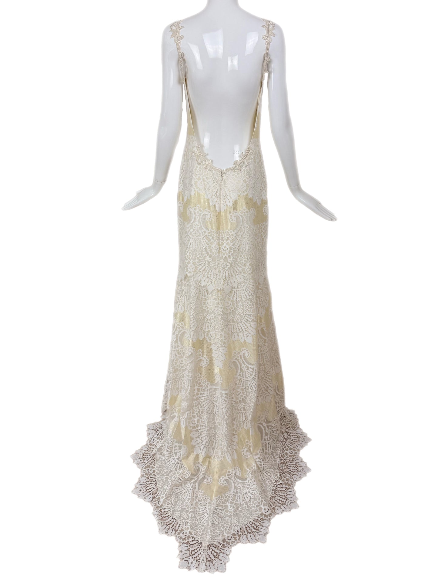 CLAIRE PETTIBONE 2015 Sample Golden Bridal Gown