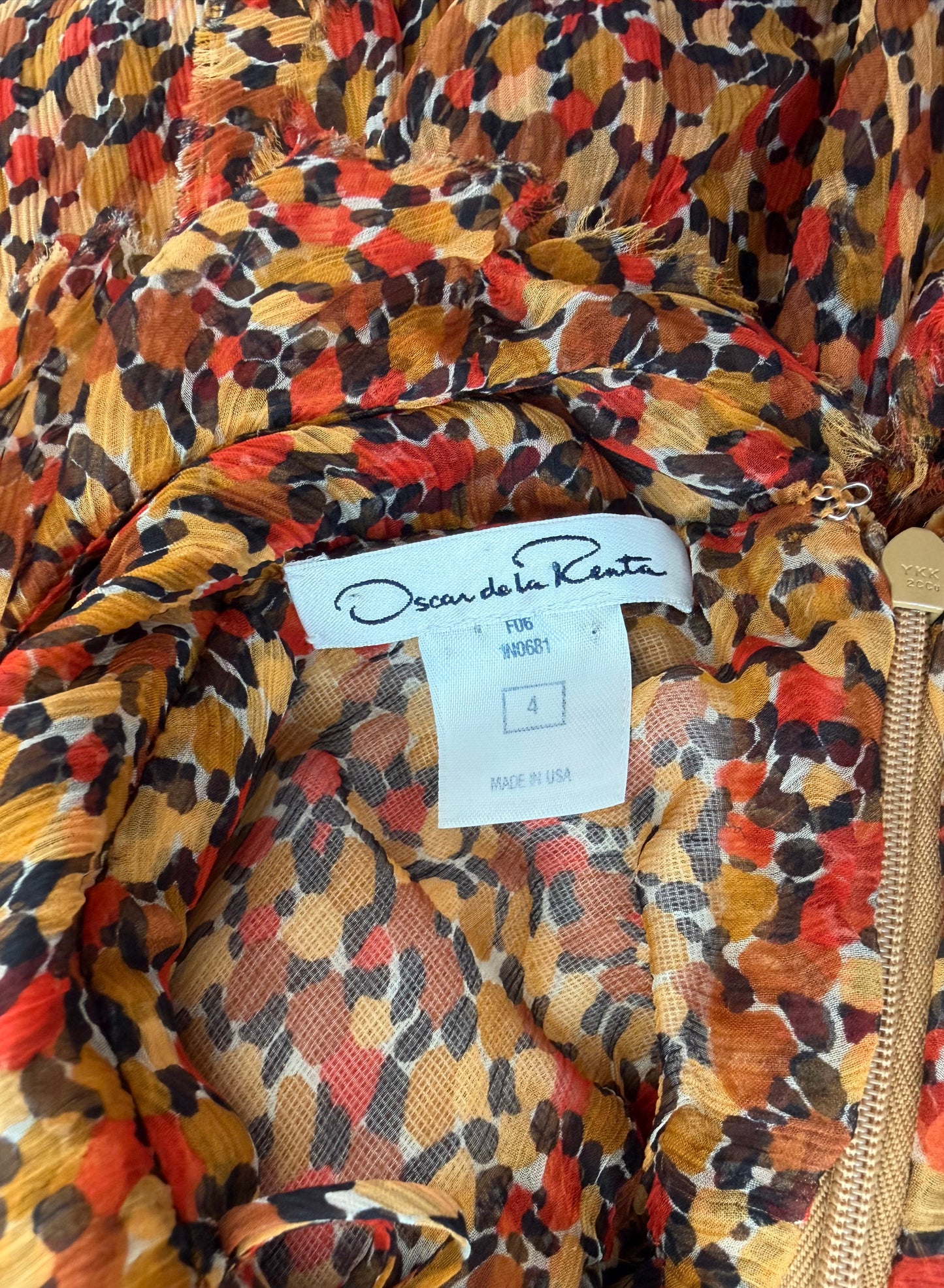 OSCAR DE LA RENTA 2006 Vintage Silk Chiffon Gown