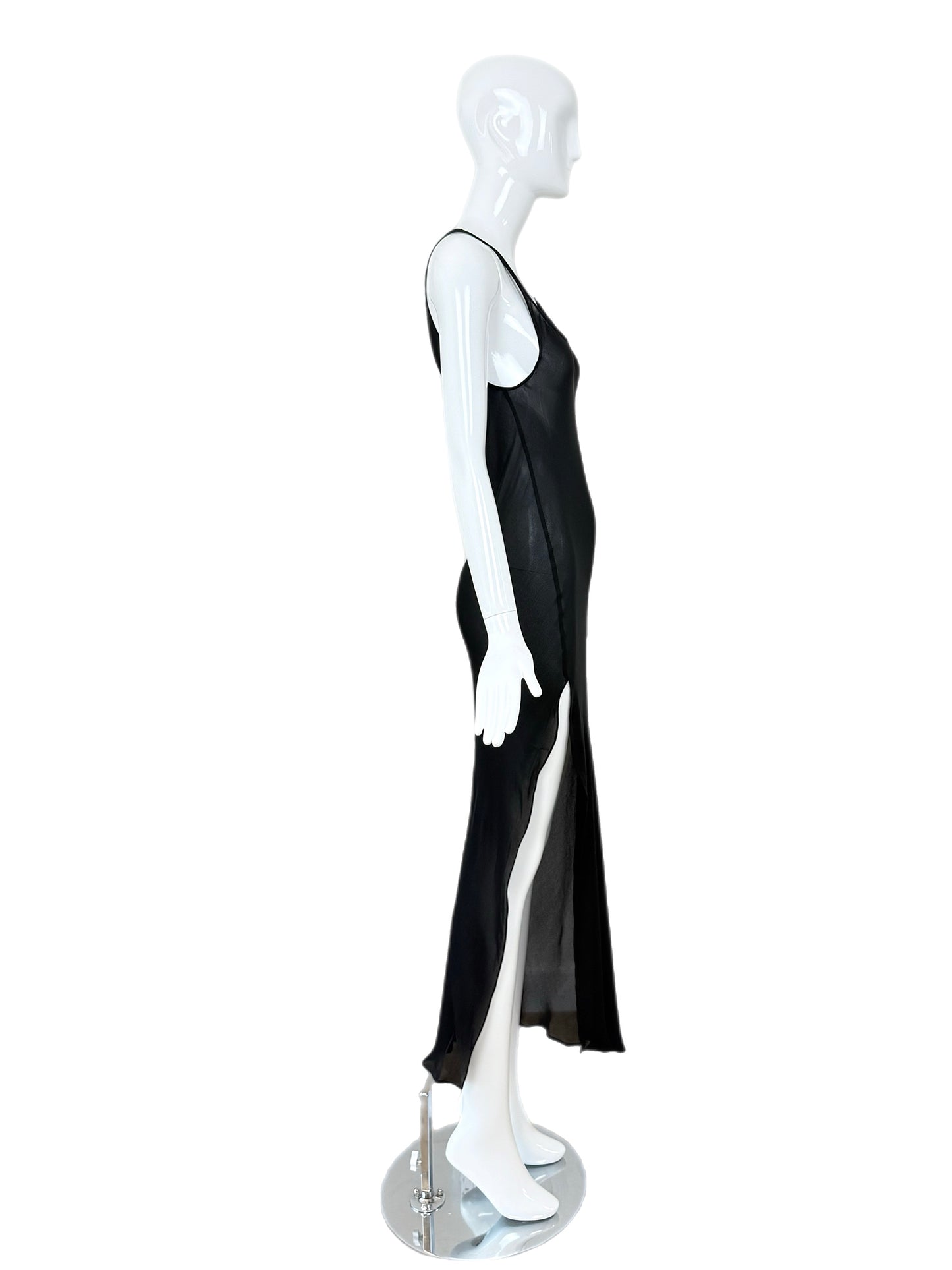 CALVIN KLEIN COLLECTION 90's Vintage Silk Sheer Long Dress