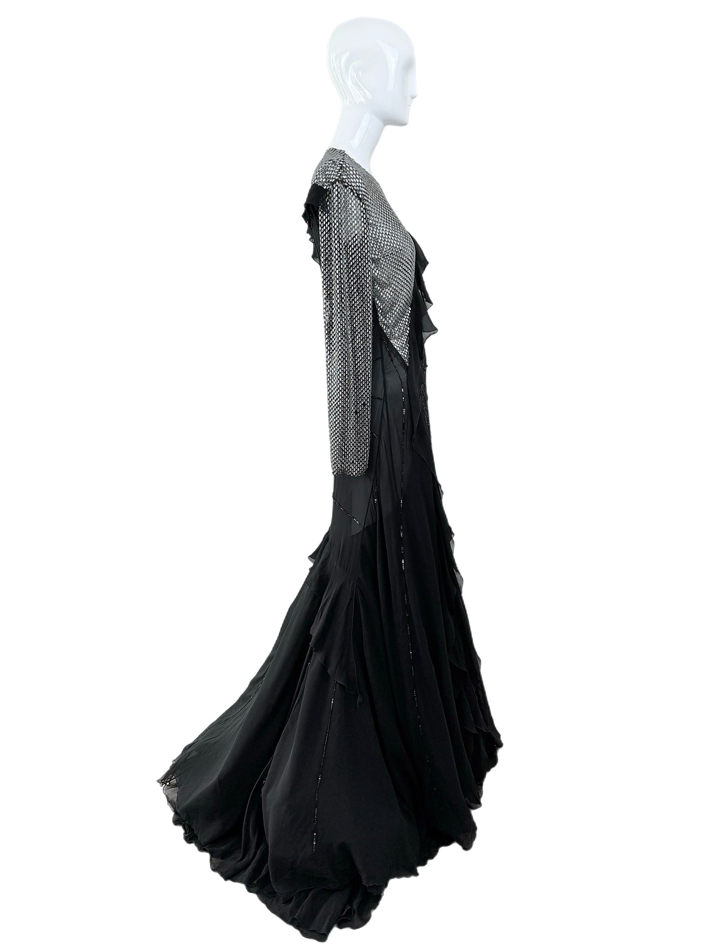 ROBERTO CAVALLI 2018 Crystal Embellished Ball Gown