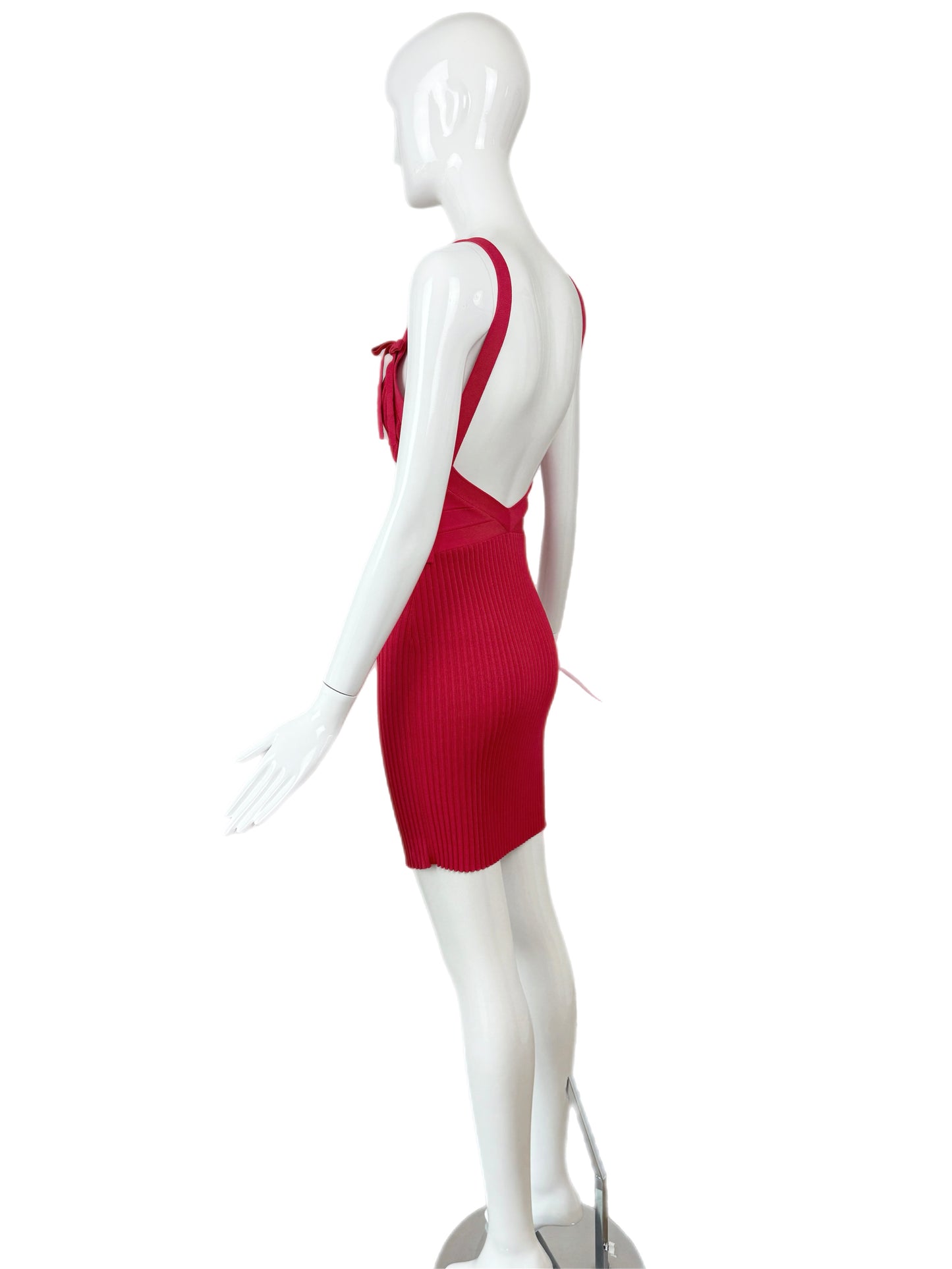 HERVE LEGER 90's Vintage Pink Backless Mini Dress