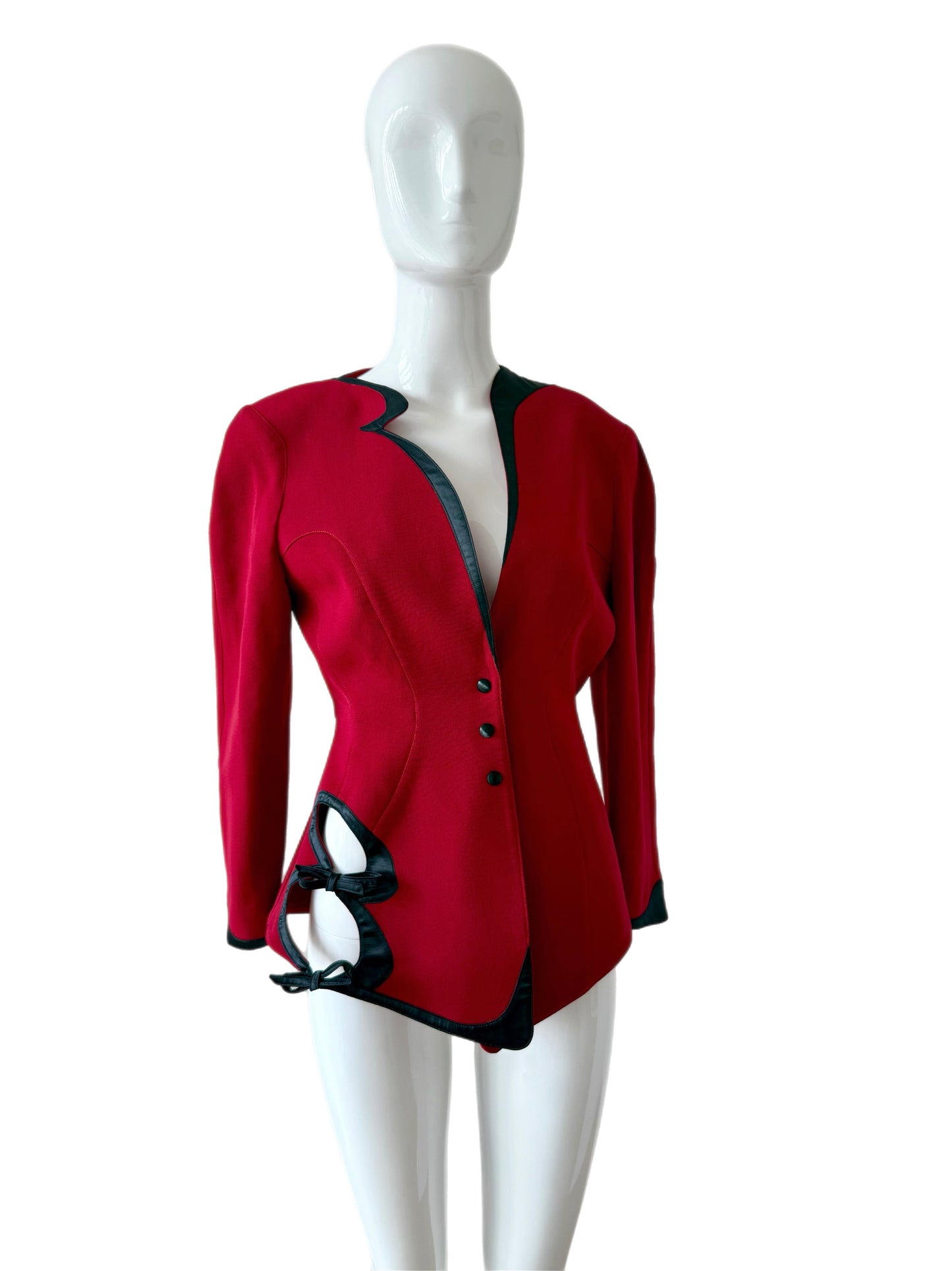 THIERRY MUGLER 80s/90s Vintage Cut-Out Skirt Suit
