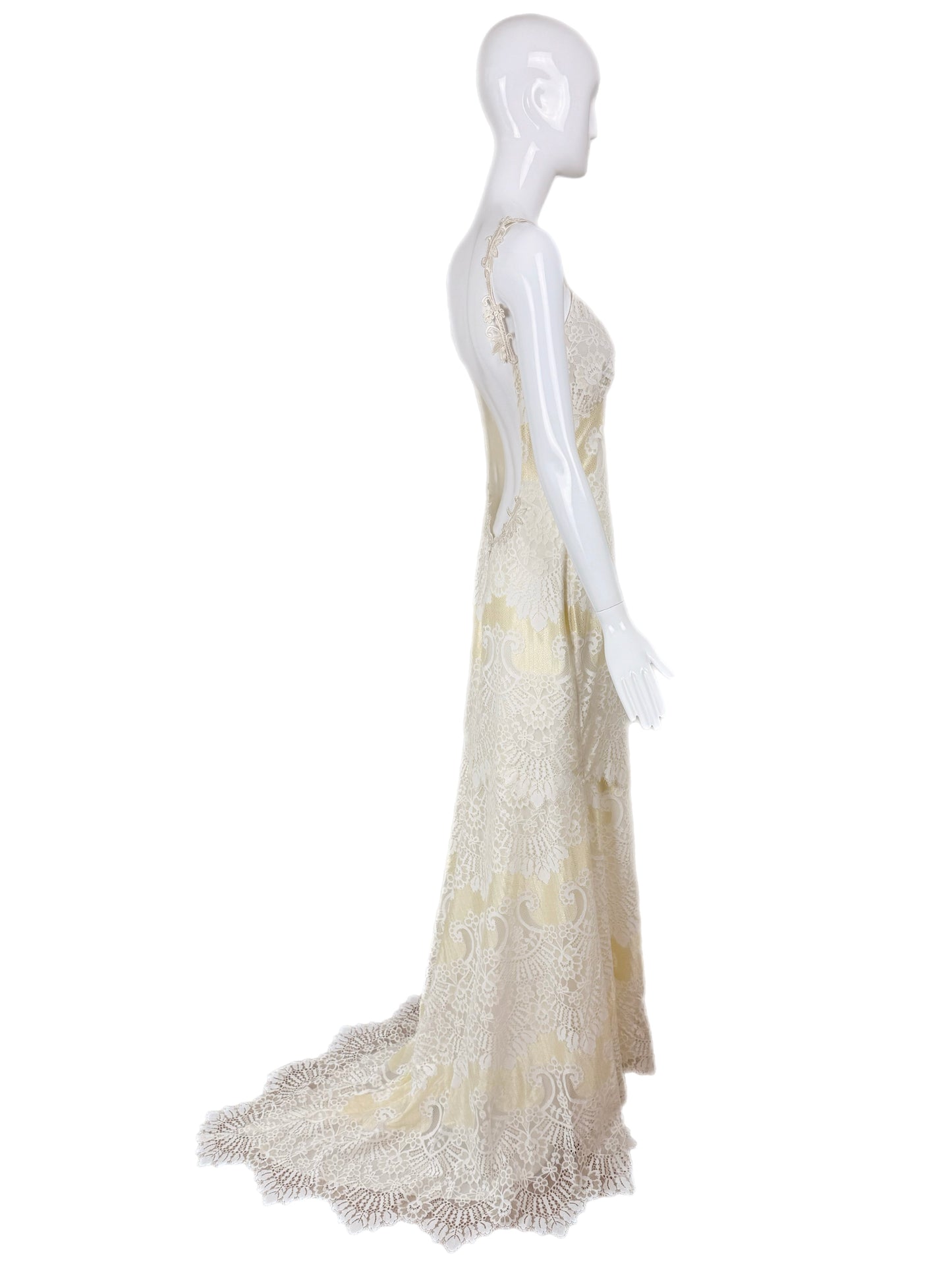 CLAIRE PETTIBONE 2015 Sample Golden Bridal Gown