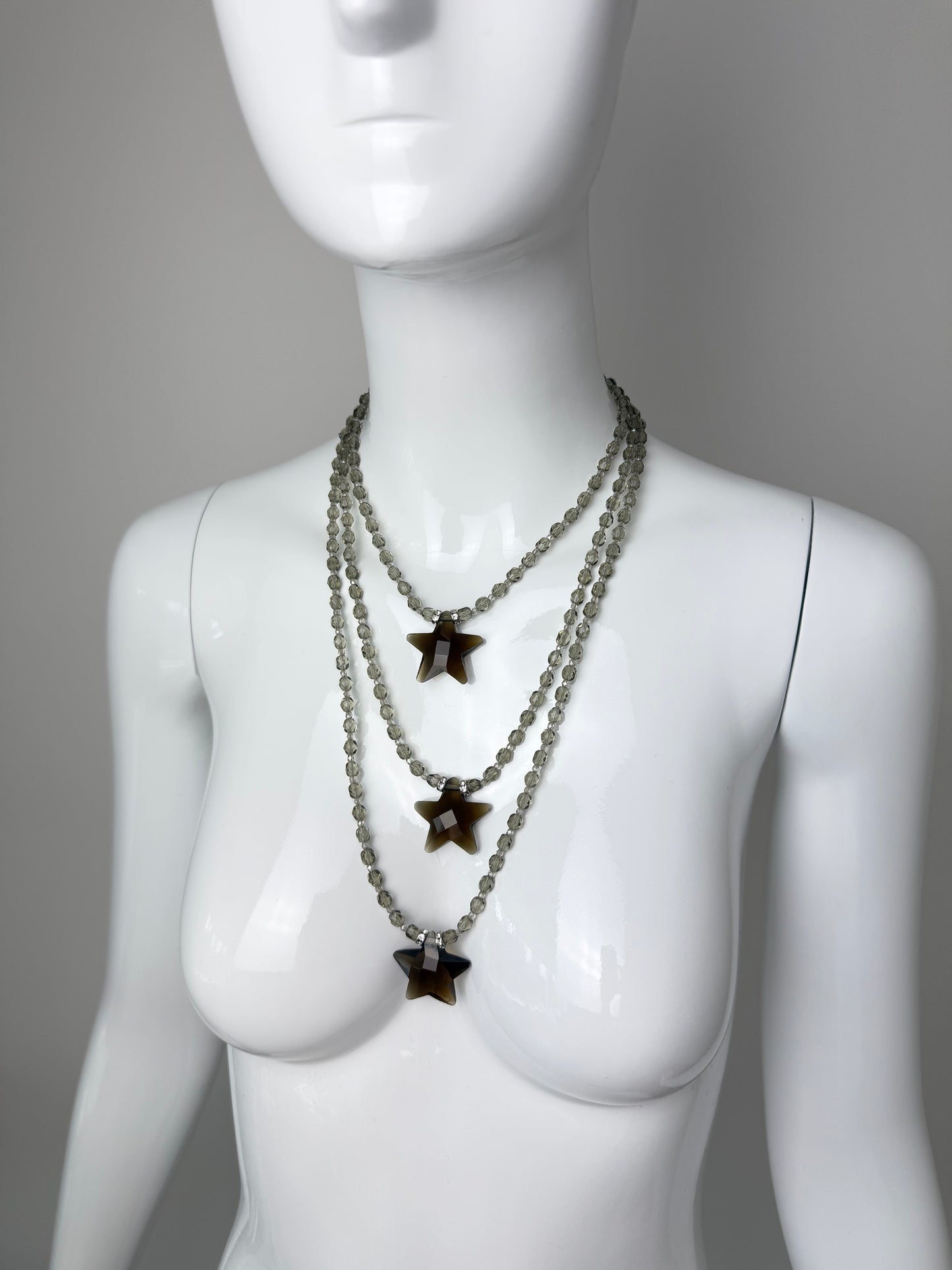 GIORGIO ARMANI 2005 Vintage Runway Star Layered Necklace