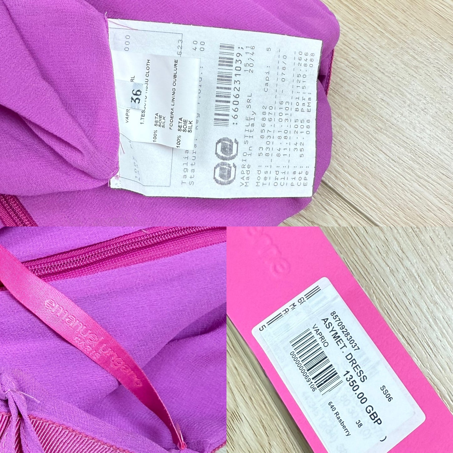 EMANUEL UNGARO 2000's Vintage Silk Fuchsia (Maxi) Dress