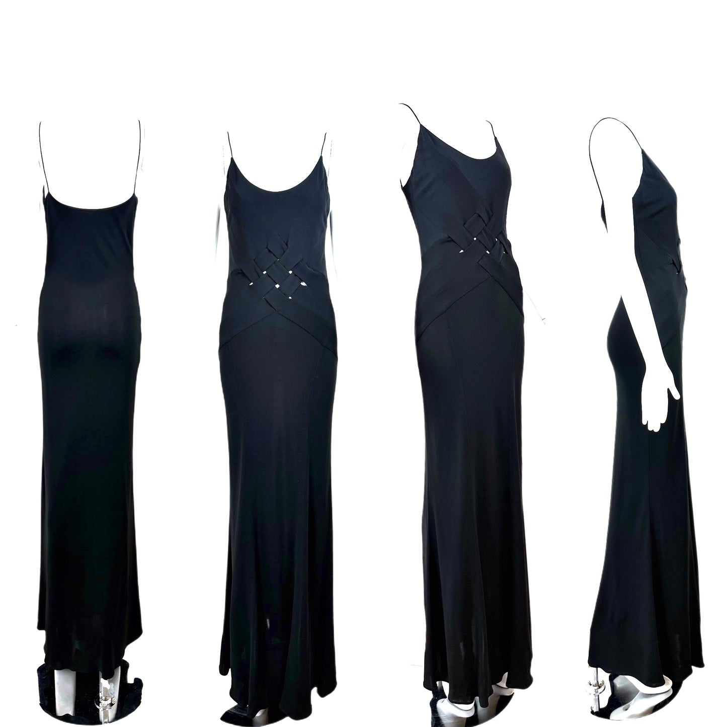 YIGAL AZROUEL Vintage Black Evening Gown