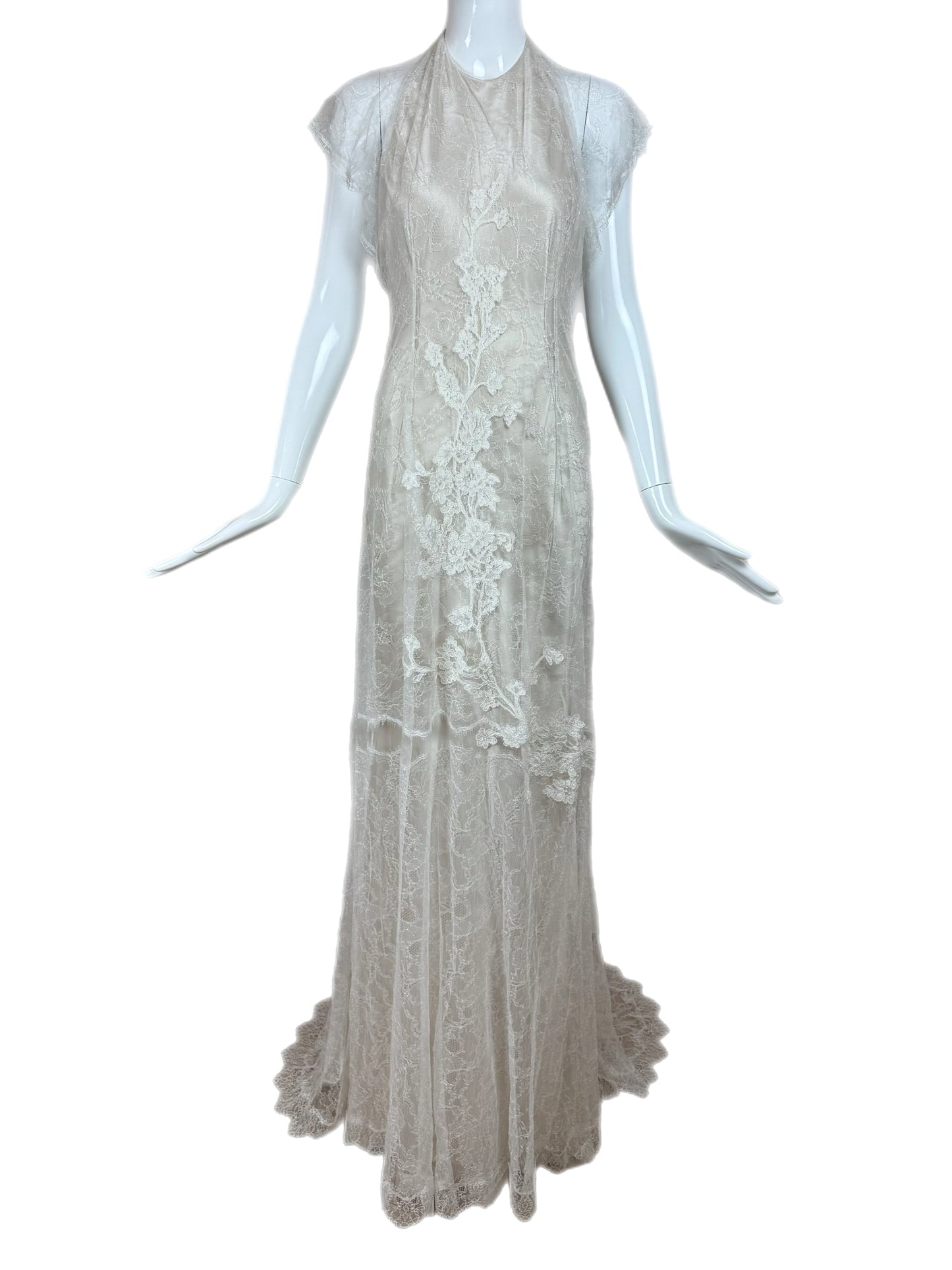 DAVID FIELDEN 2017 Runway Sample Ivory Lace Bridal Gown