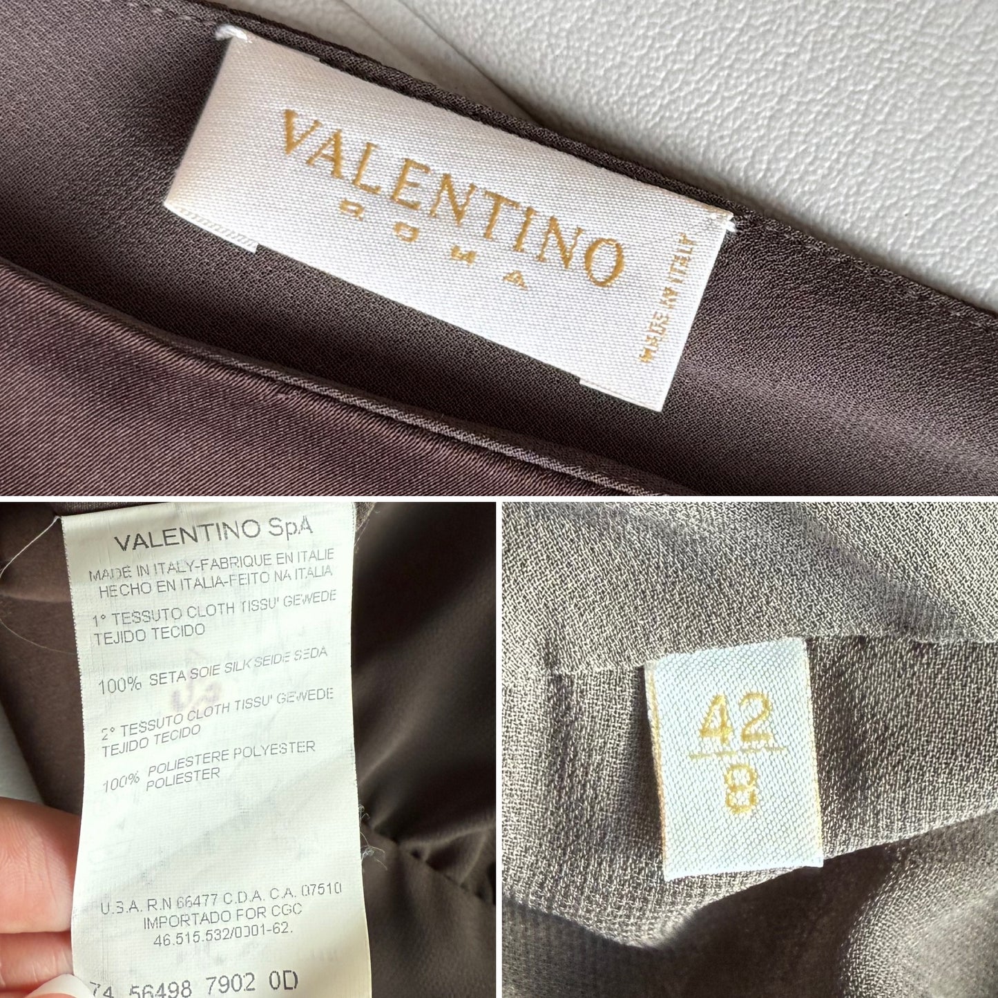 VALENTINO 00's Vintage Silk Embellished One Shoulder Blouse