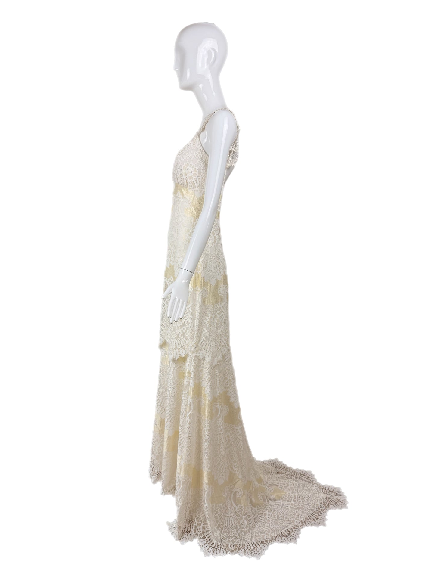 CLAIRE PETTIBONE 2015 Sample Golden Bridal Gown