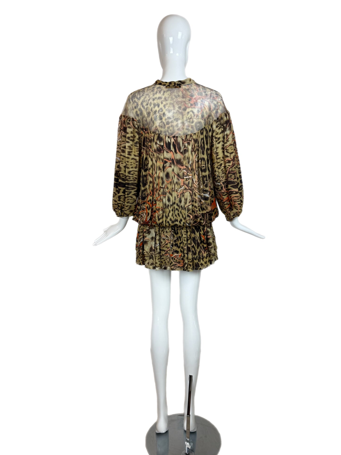 ROBERTO CAVALLI 2005 Vintage Silk Runway Mini Dress
