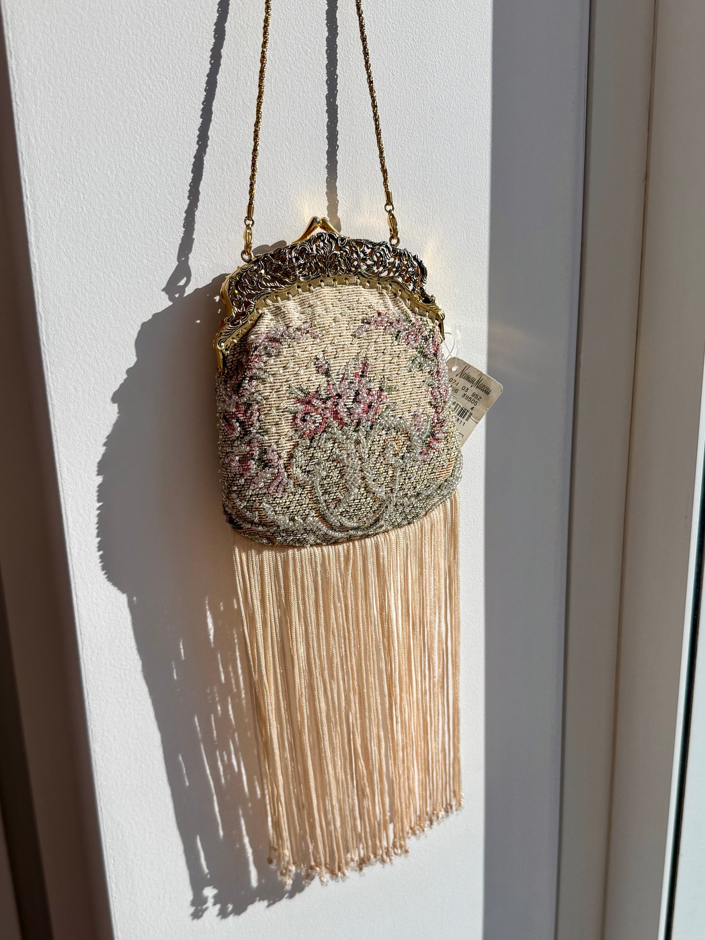 BADGLEY MISCHKA Vintage Embroidered Evening Beaded Bag