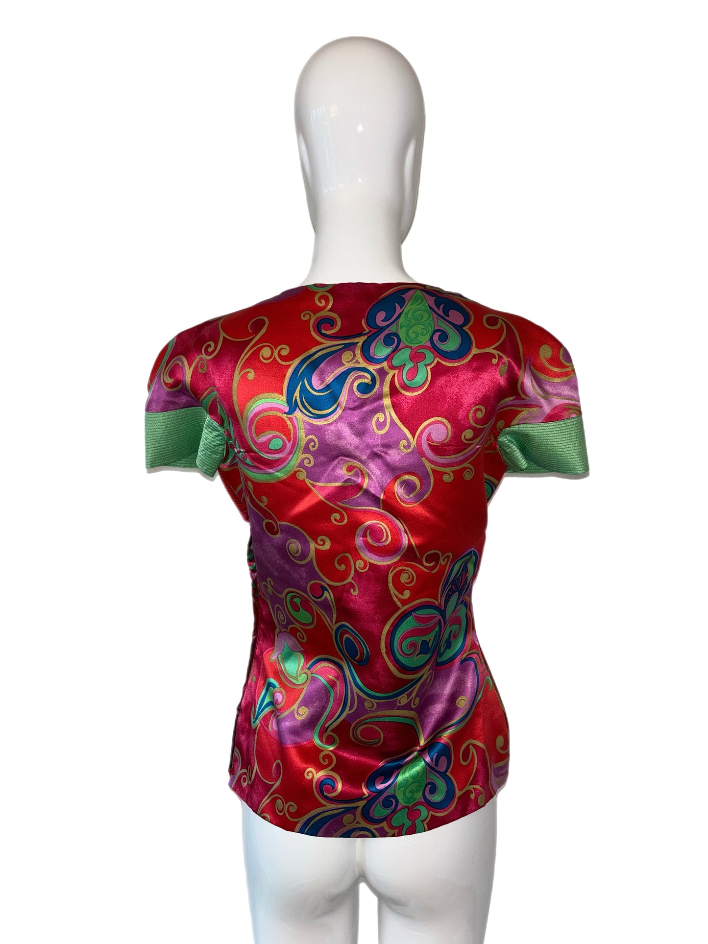 ATELIER VERSACE 1990's Vintage Silk Blouse