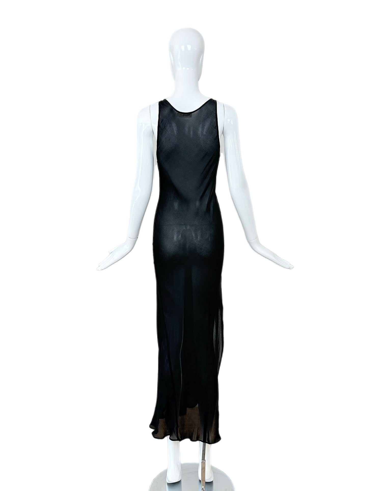 CALVIN KLEIN COLLECTION 90's Vintage Silk Sheer Long Dress