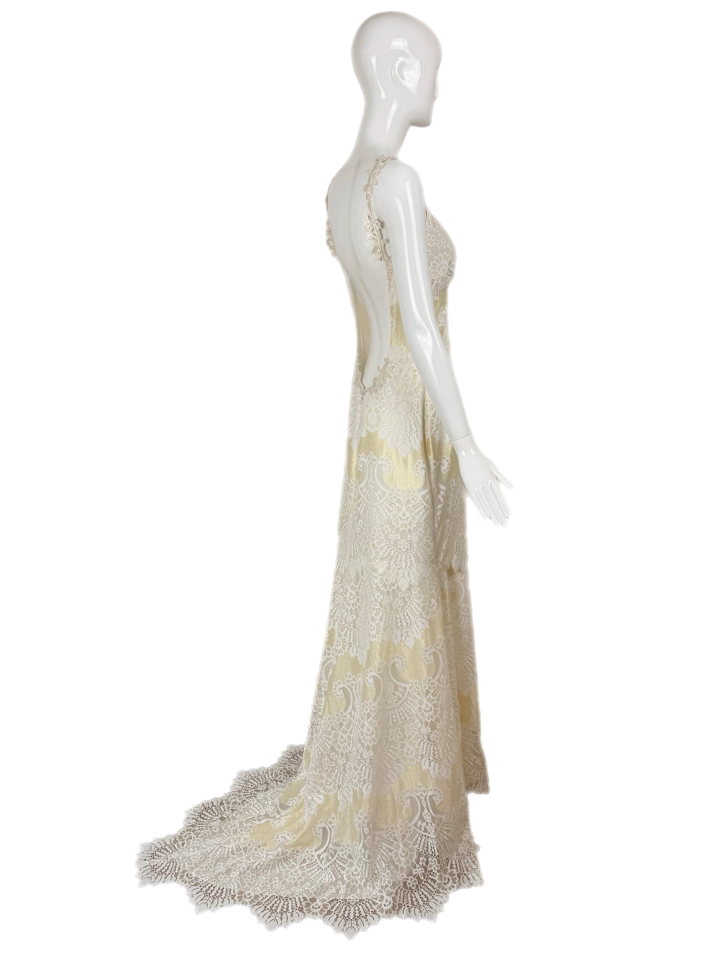 CLAIRE PETTIBONE 2015 Sample Golden Bridal Gown