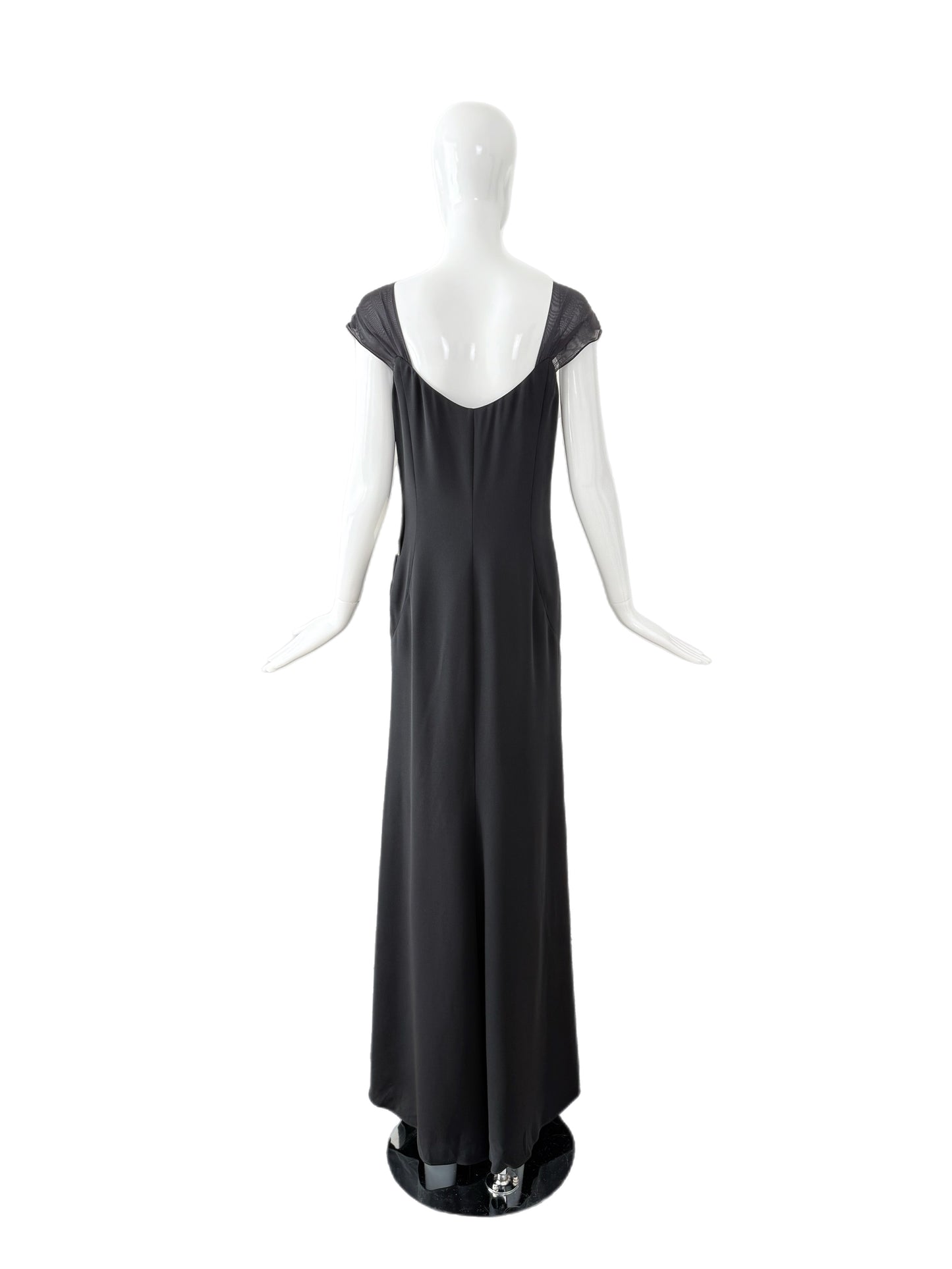 VALENTINO Vintage Black Evening Gown